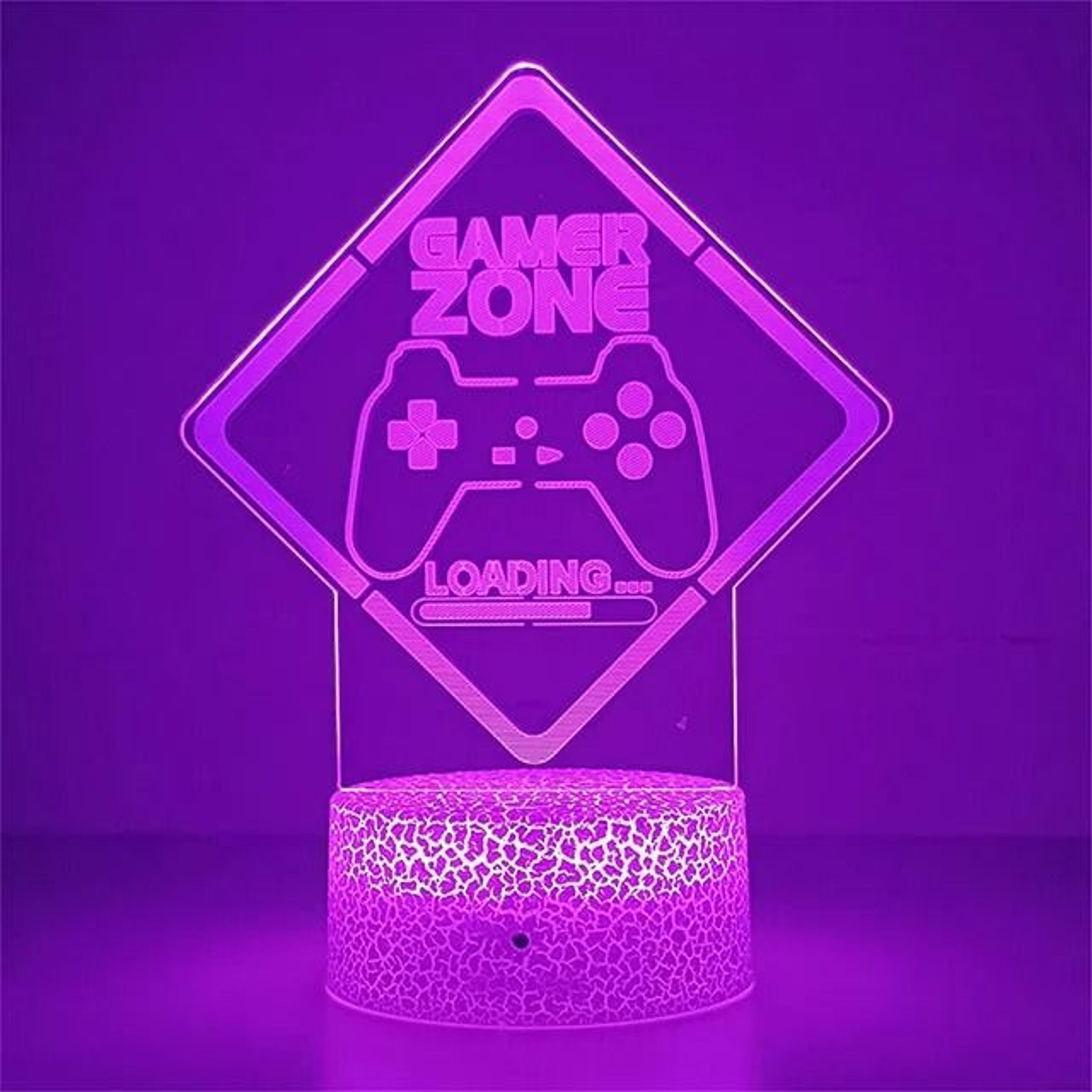 3D Optical Illusion Gaming Headset LED Lamp MultiColor Game Zone Desk Nightlight 7