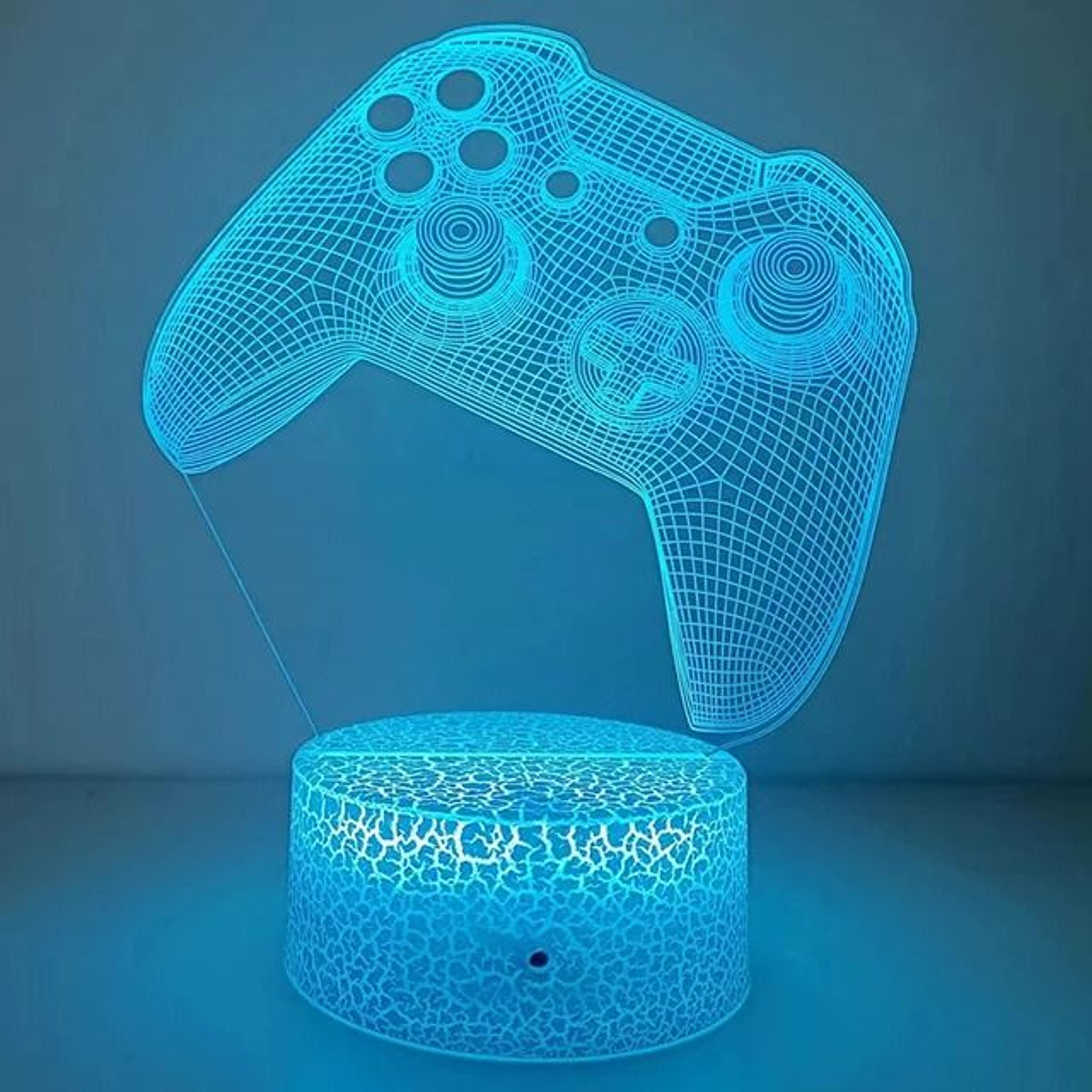 3D Optical Illusion Gaming Headset LED Lamp MultiColor Game Zone Desk Nightlight 13