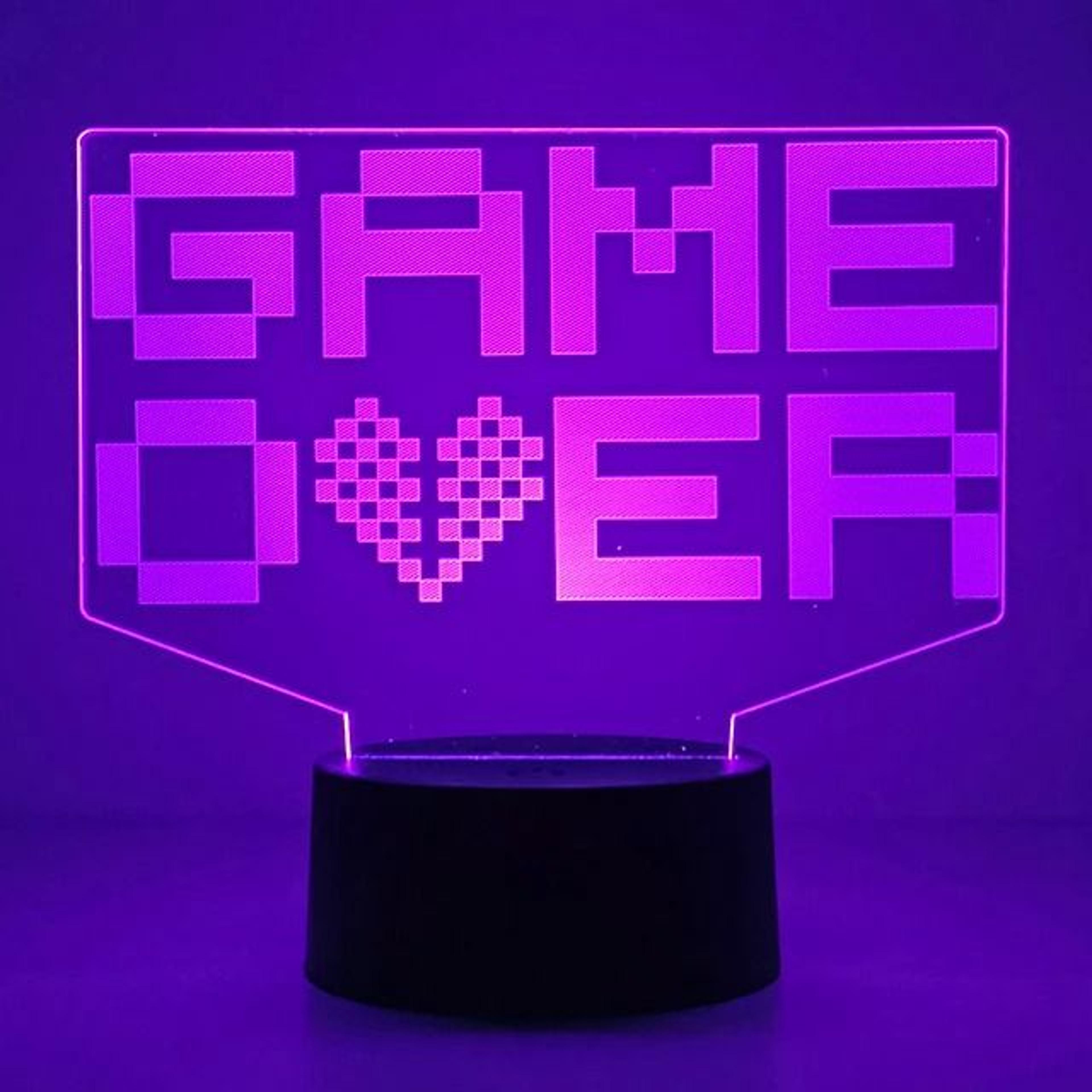 3D Optical Illusion Gaming Headset LED Lamp MultiColor Game Zone Desk Nightlight 21