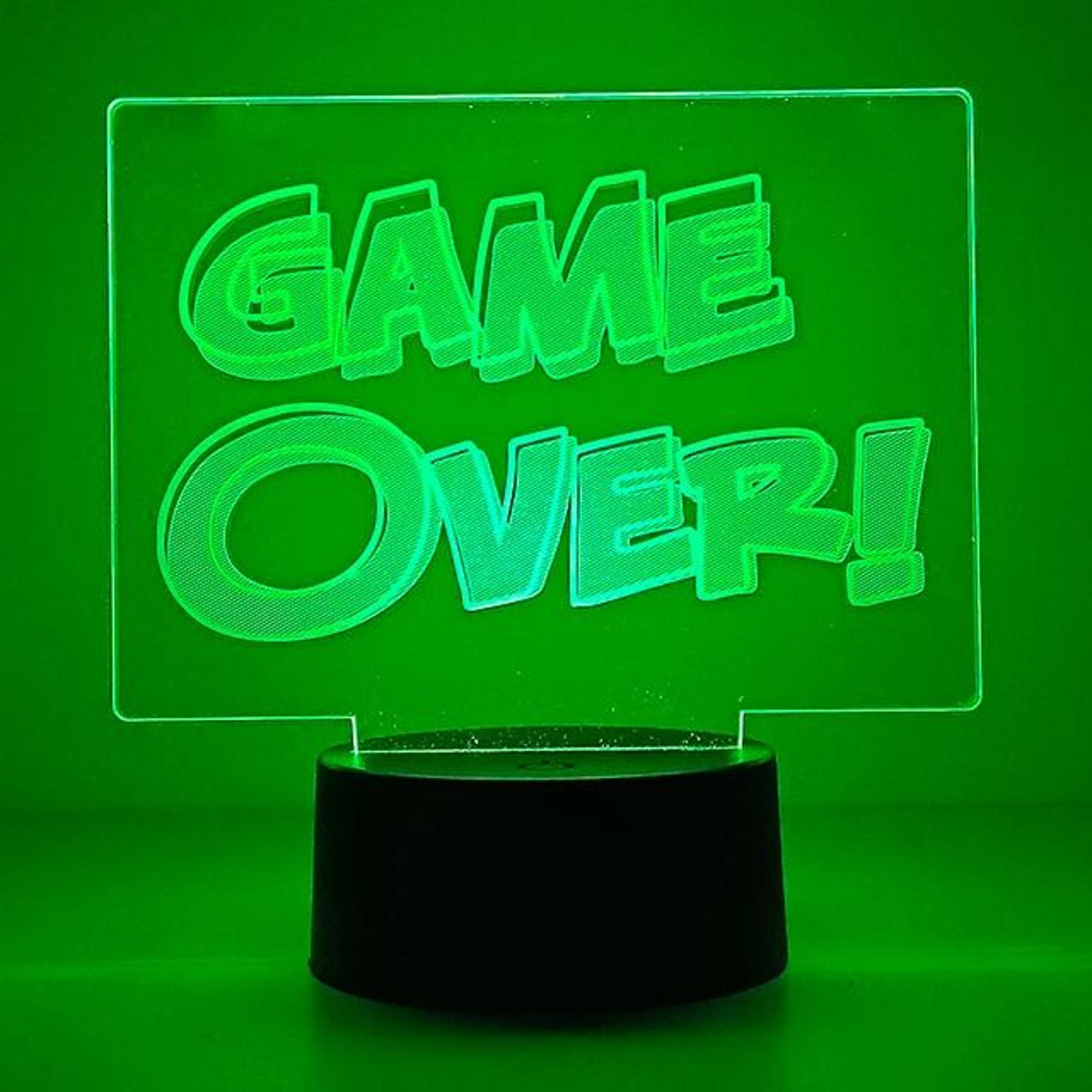 3D Optical Illusion Gaming Headset LED Lamp MultiColor Game Zone Desk Nightlight 24