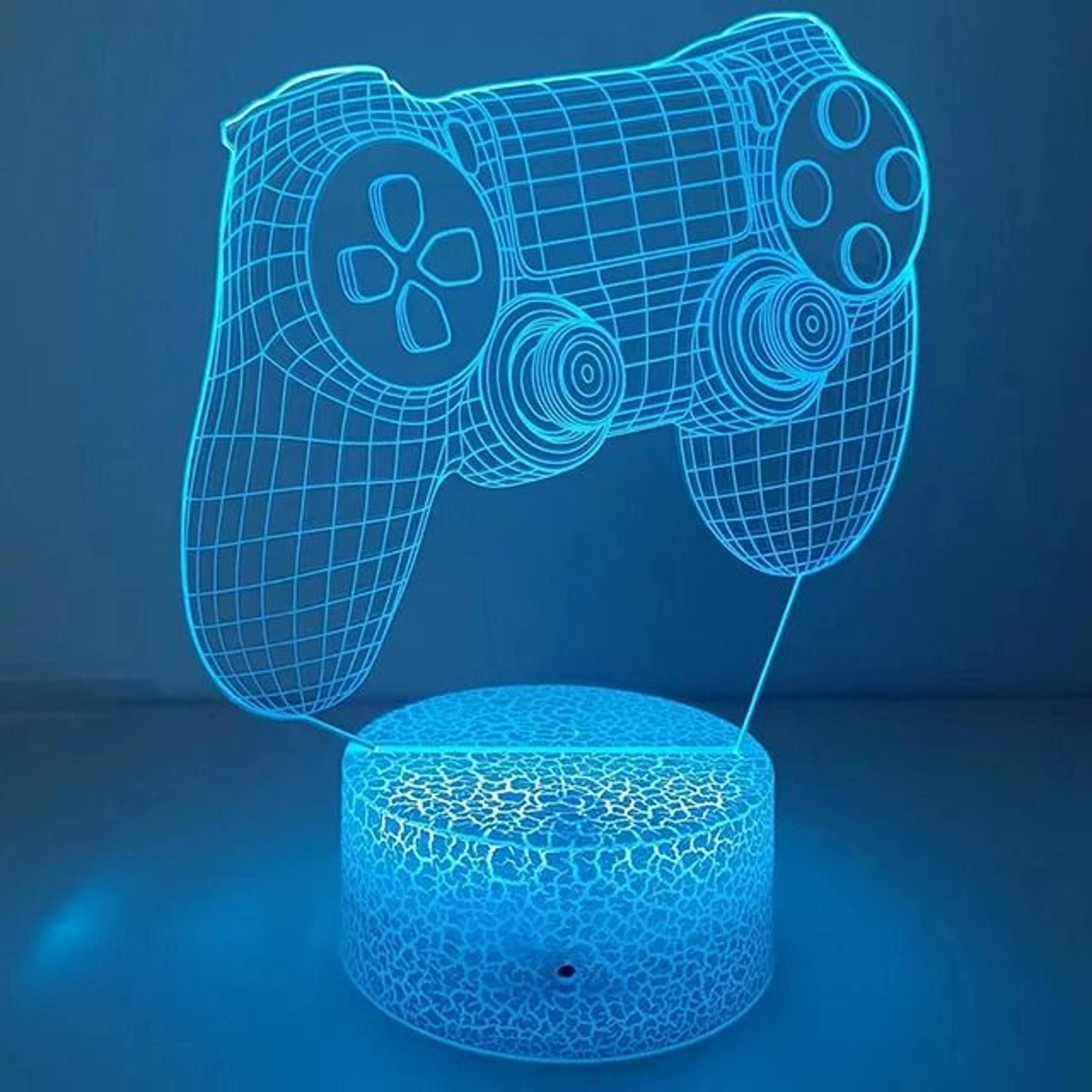 3D Optical Illusion Gaming Headset LED Lamp MultiColor Game Zone Desk Nightlight 19