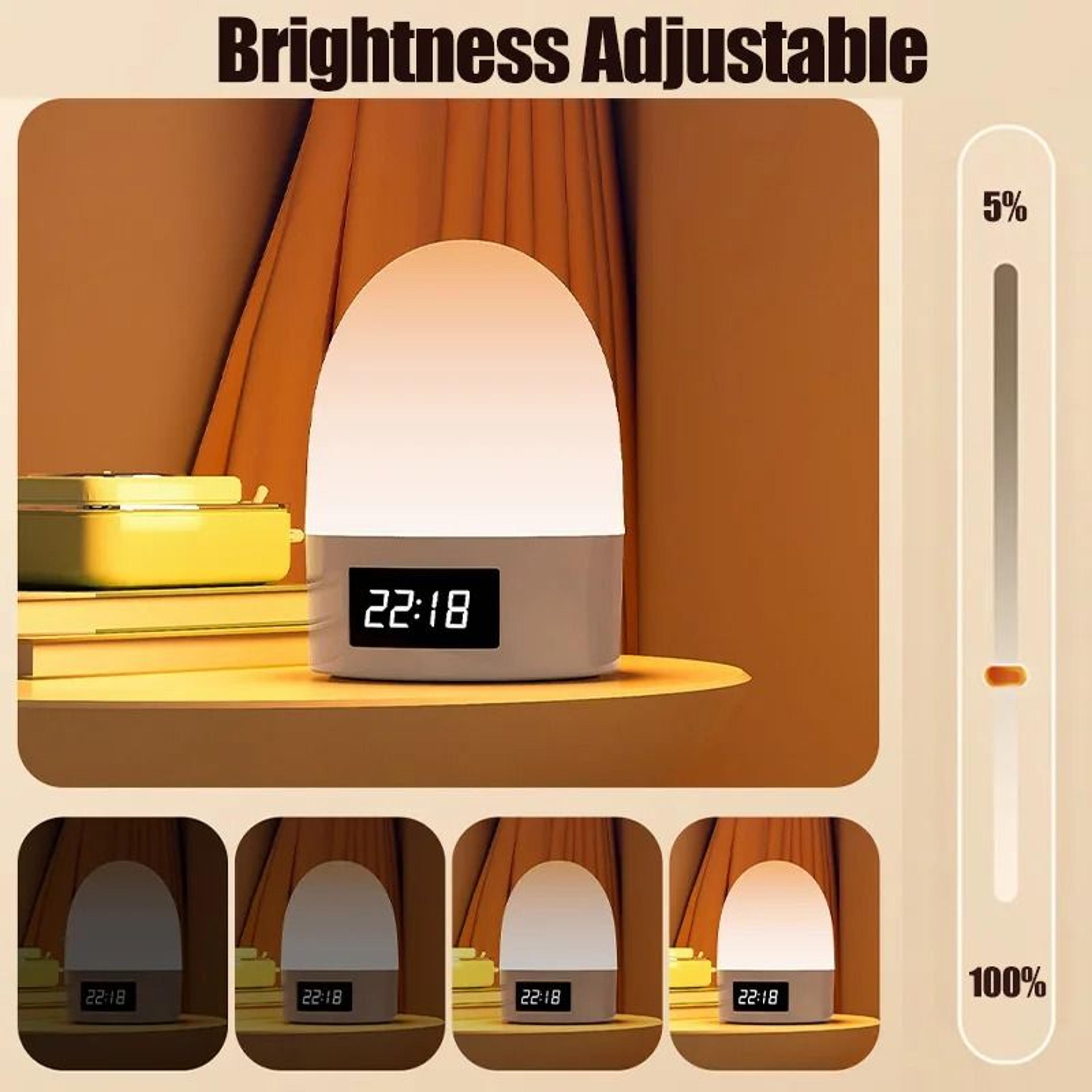 Touch Control Rechargeable 3Color LED Night Light Wireless Baby Nursery  Bedside Ambient Lamp 2
