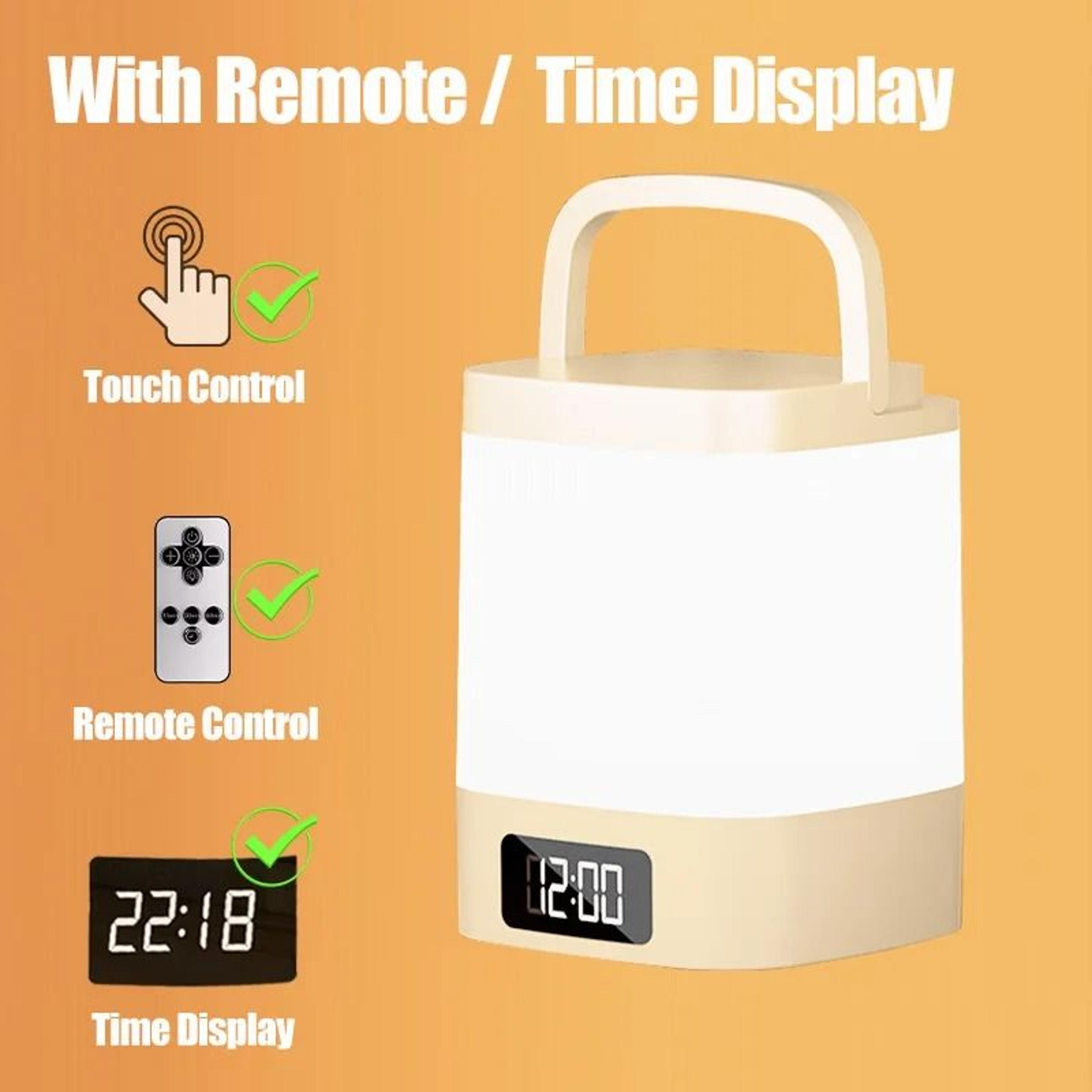 Touch Control Rechargeable 3Color LED Night Light Wireless Baby Nursery  Bedside Ambient Lamp 14