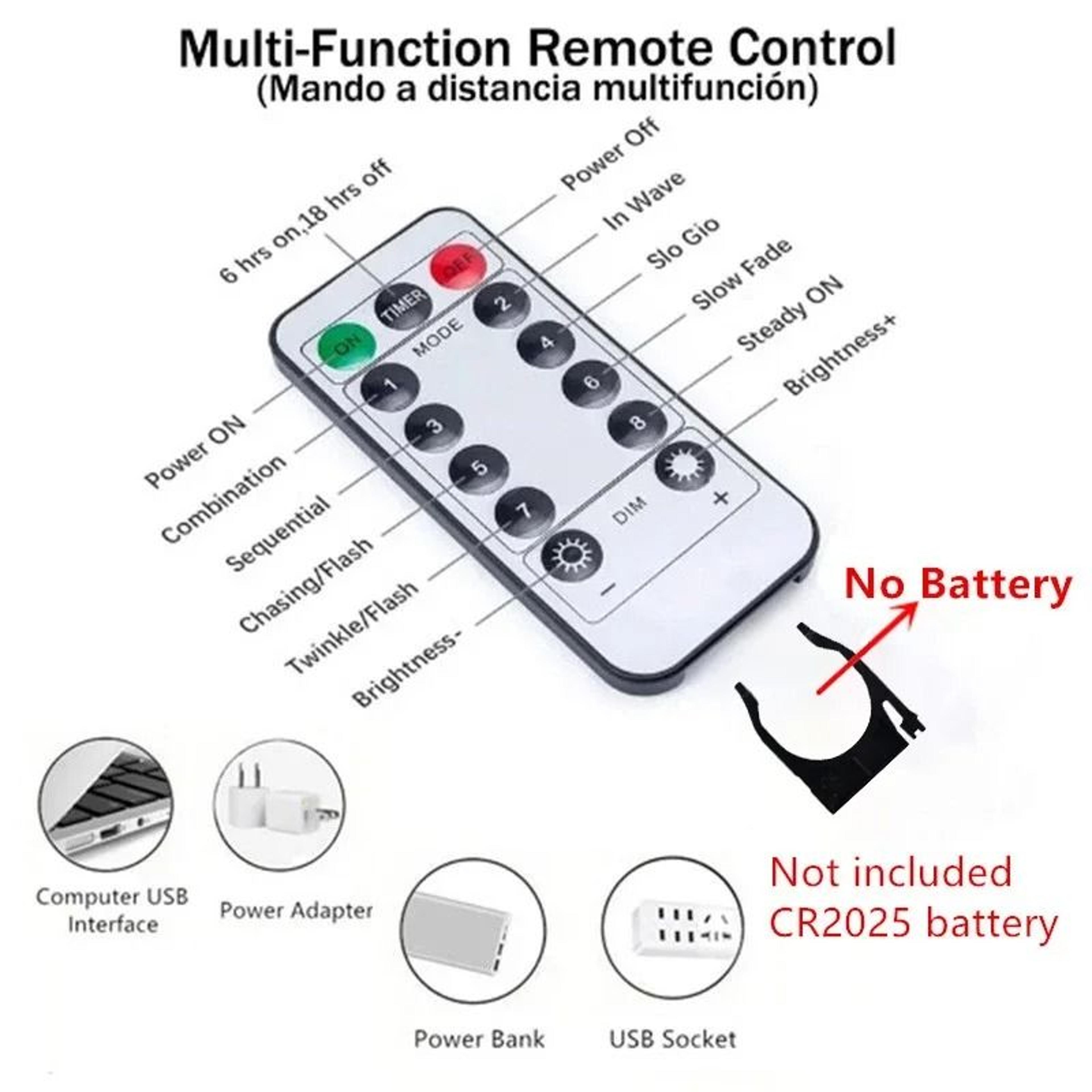 USB LED Remote Control Curtain String Lights 5