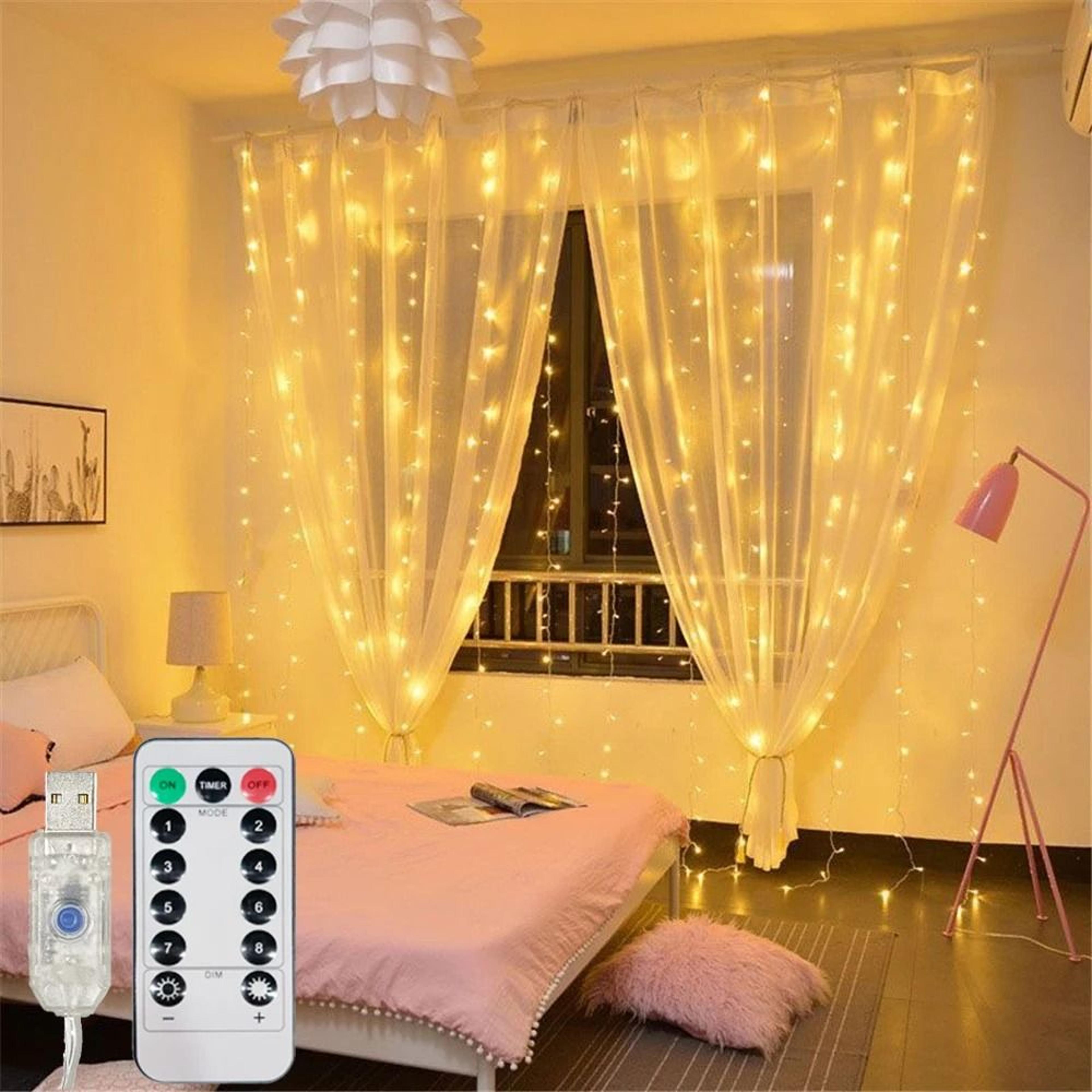 USB LED Remote Control Curtain Lights For Home  Holiday Decor 6