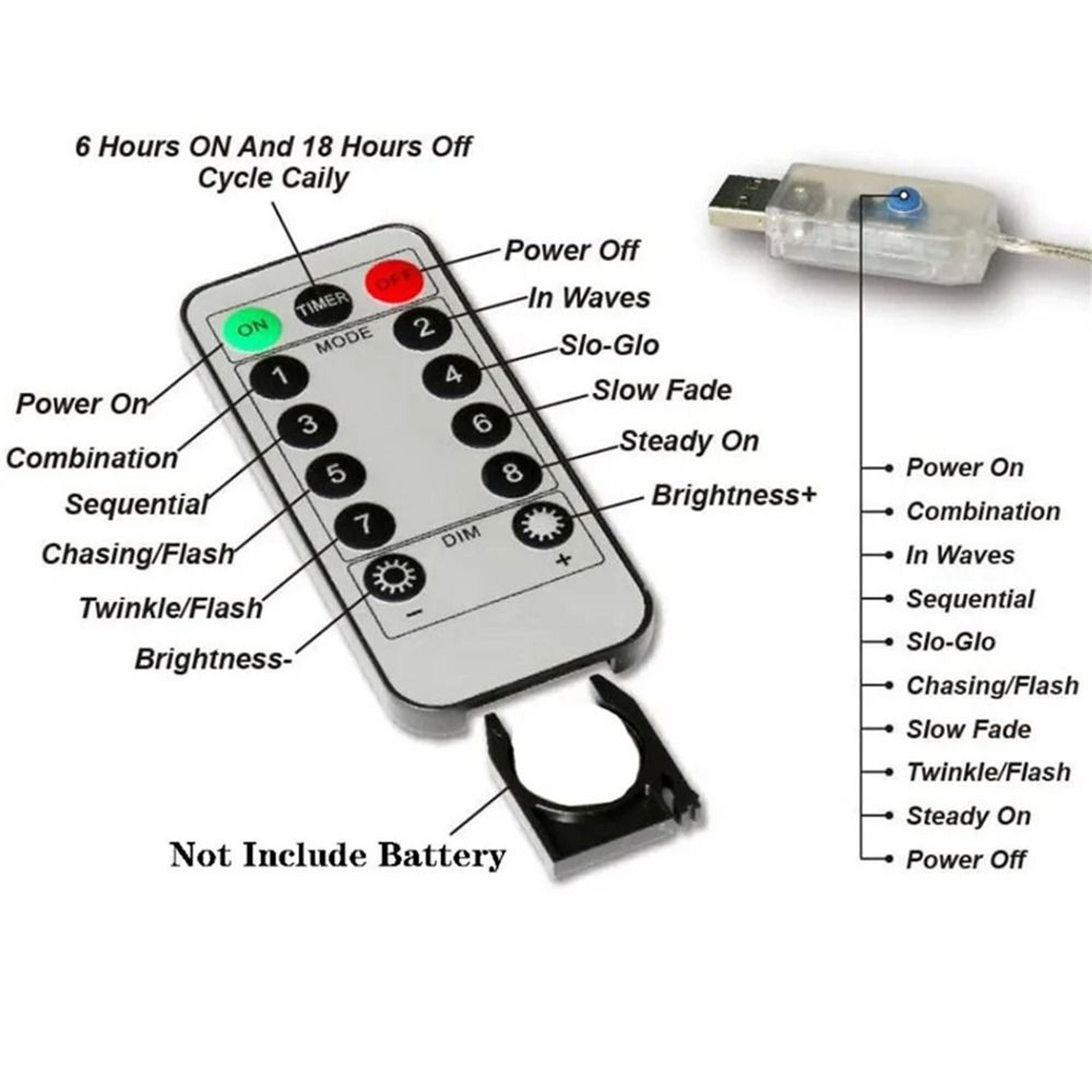 USB LED Remote Control Curtain Fairy Lights For Home  Events 5