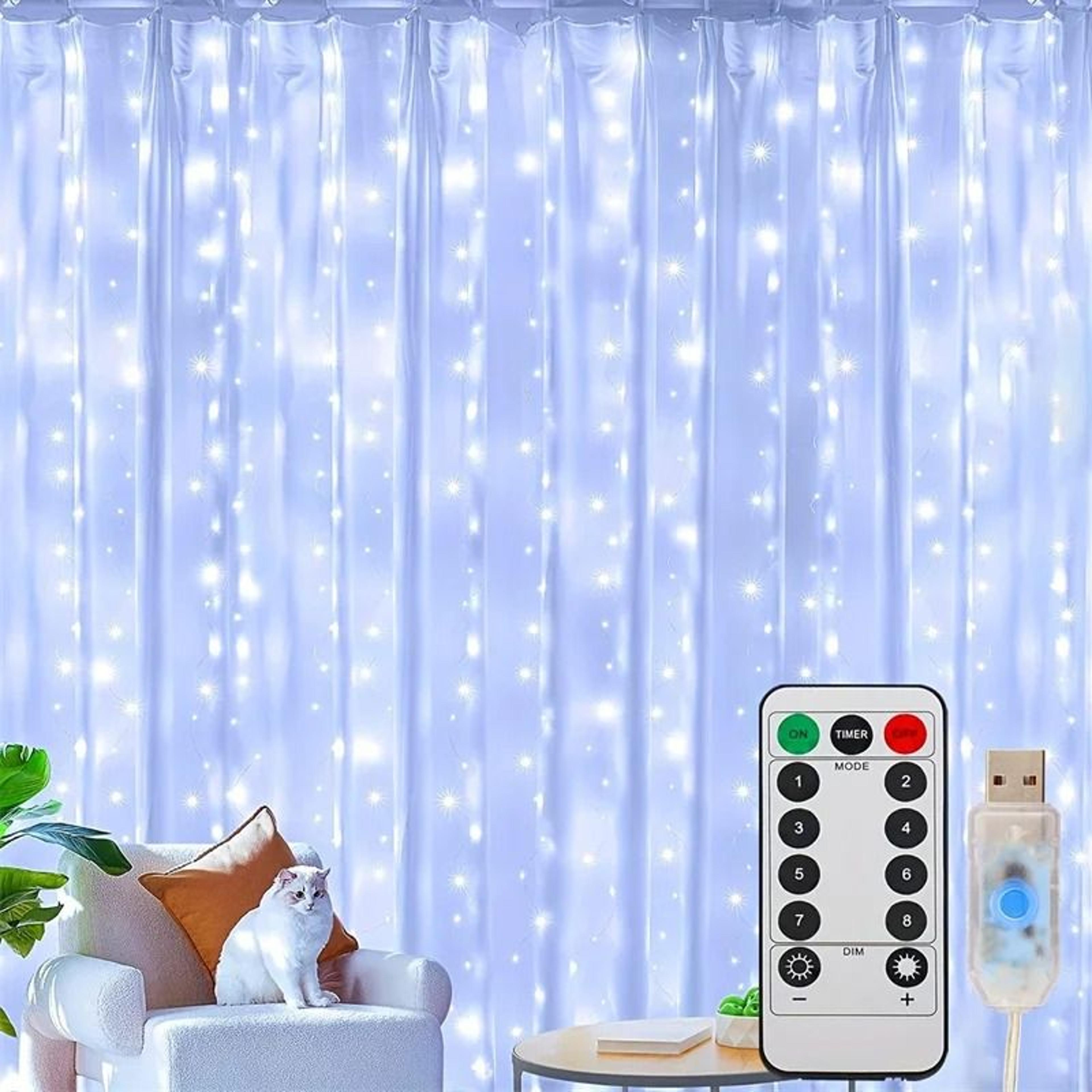 USB LED Remote Control Aesthetic Curtain Fairy Lights For Room Decor 7