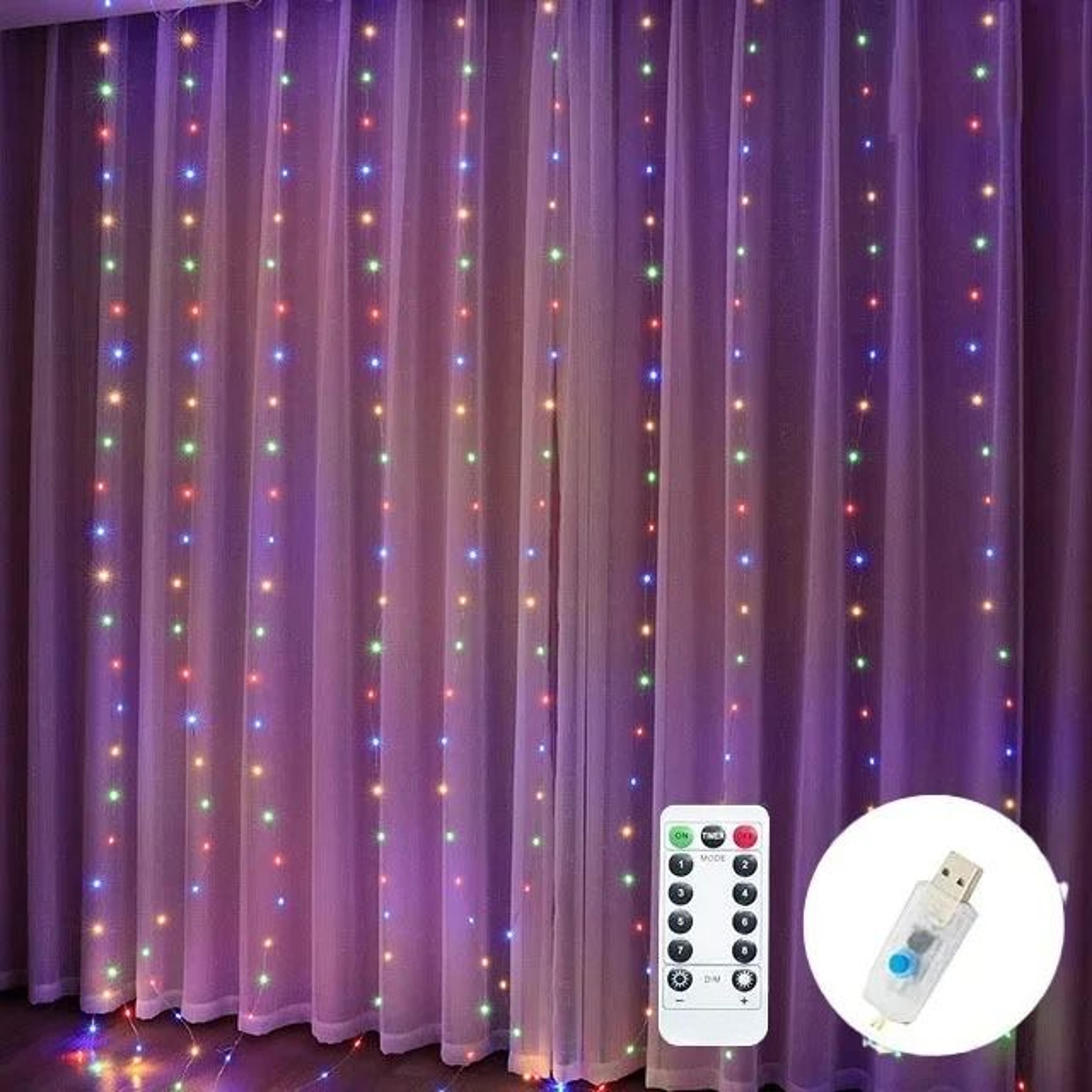 USB Remote Control LED Curtain Fairy Lights 3M4M6M For Bedroom  Holiday Decor 7