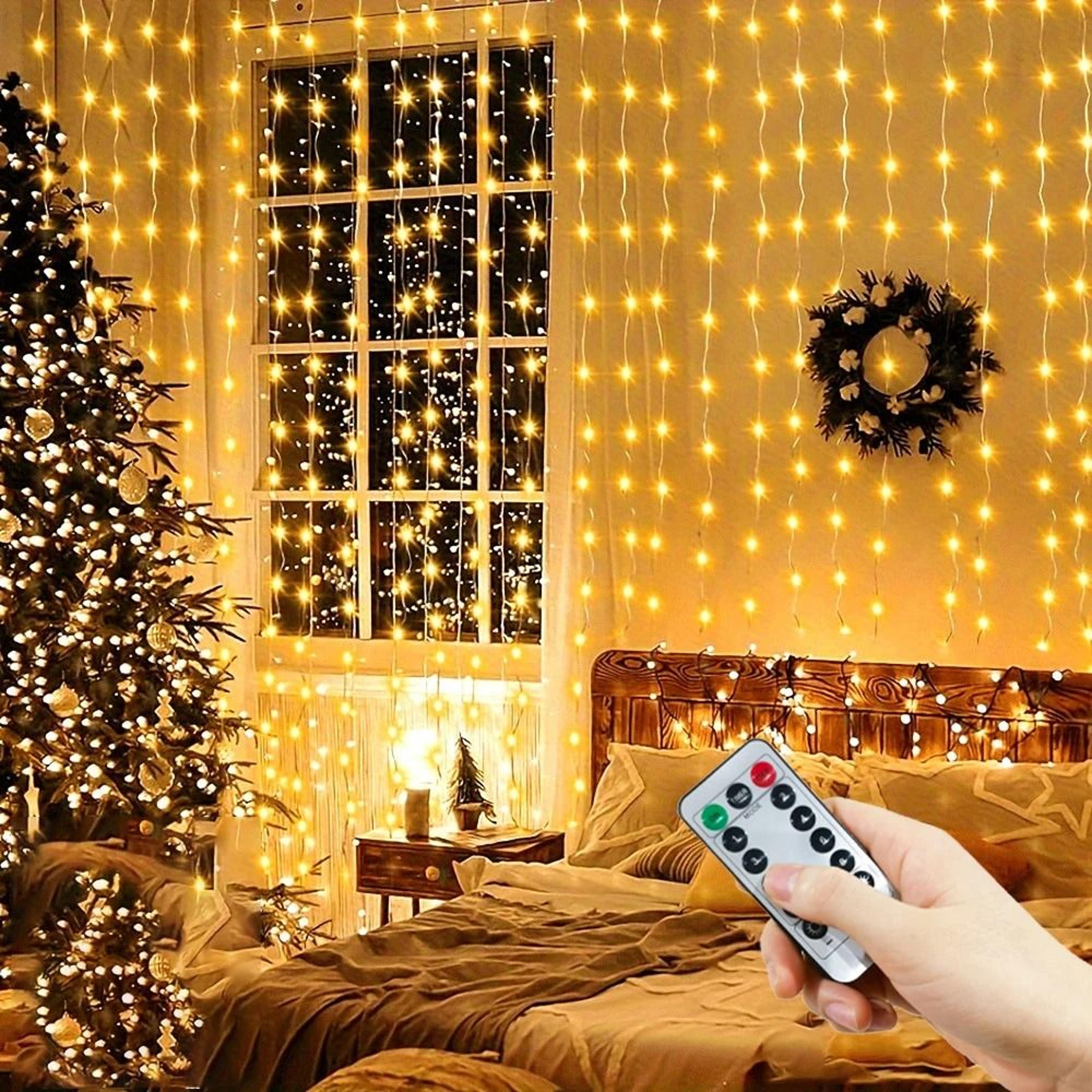 USB Remote Control LED Curtain Garland Fairy Lights 3x3M  6x3M For Ramadan  Event Decor 7