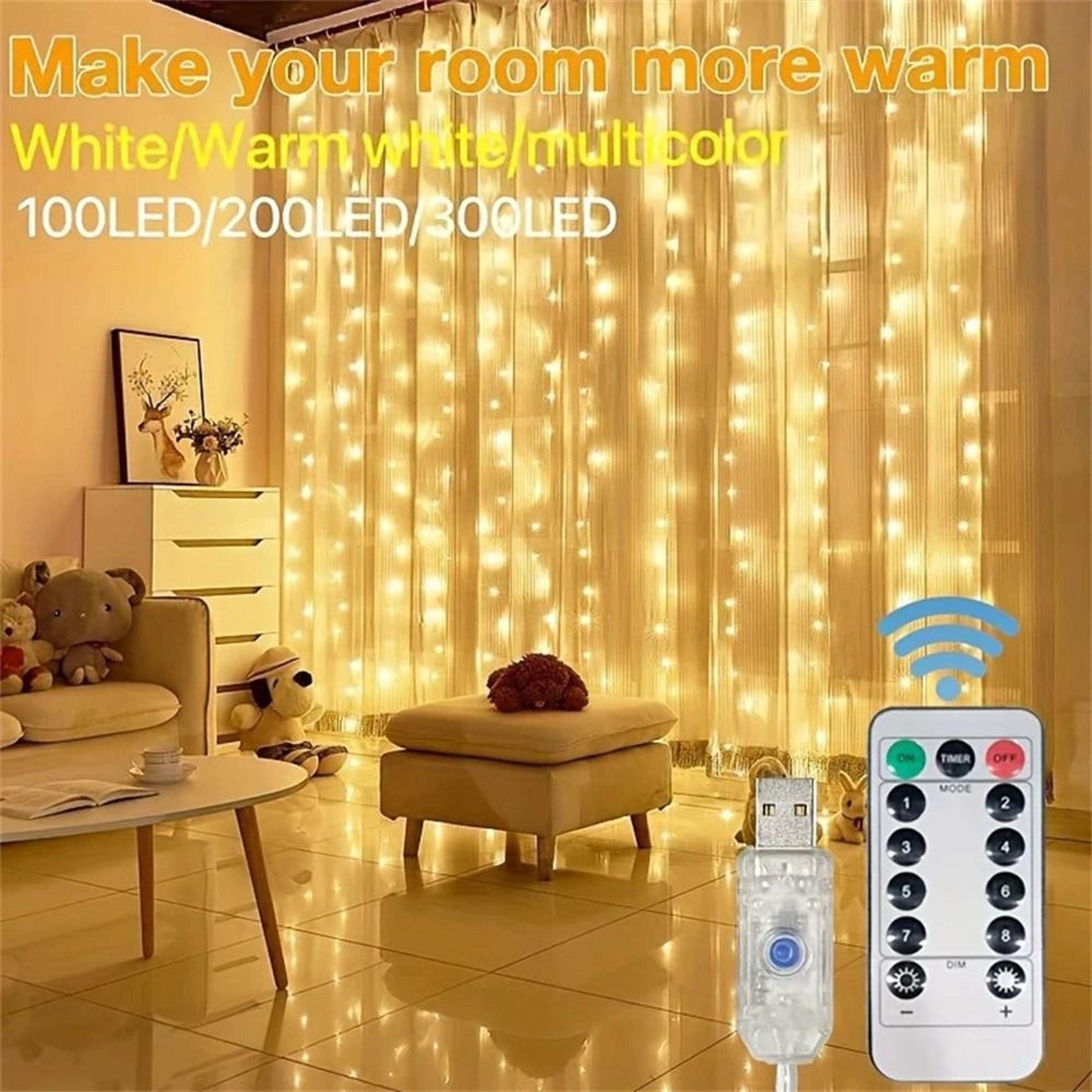 MultiSize USB Remote Control LED Curtain Fairy Garland Lights 3M6M For Bedroom  Living Room Decor 1