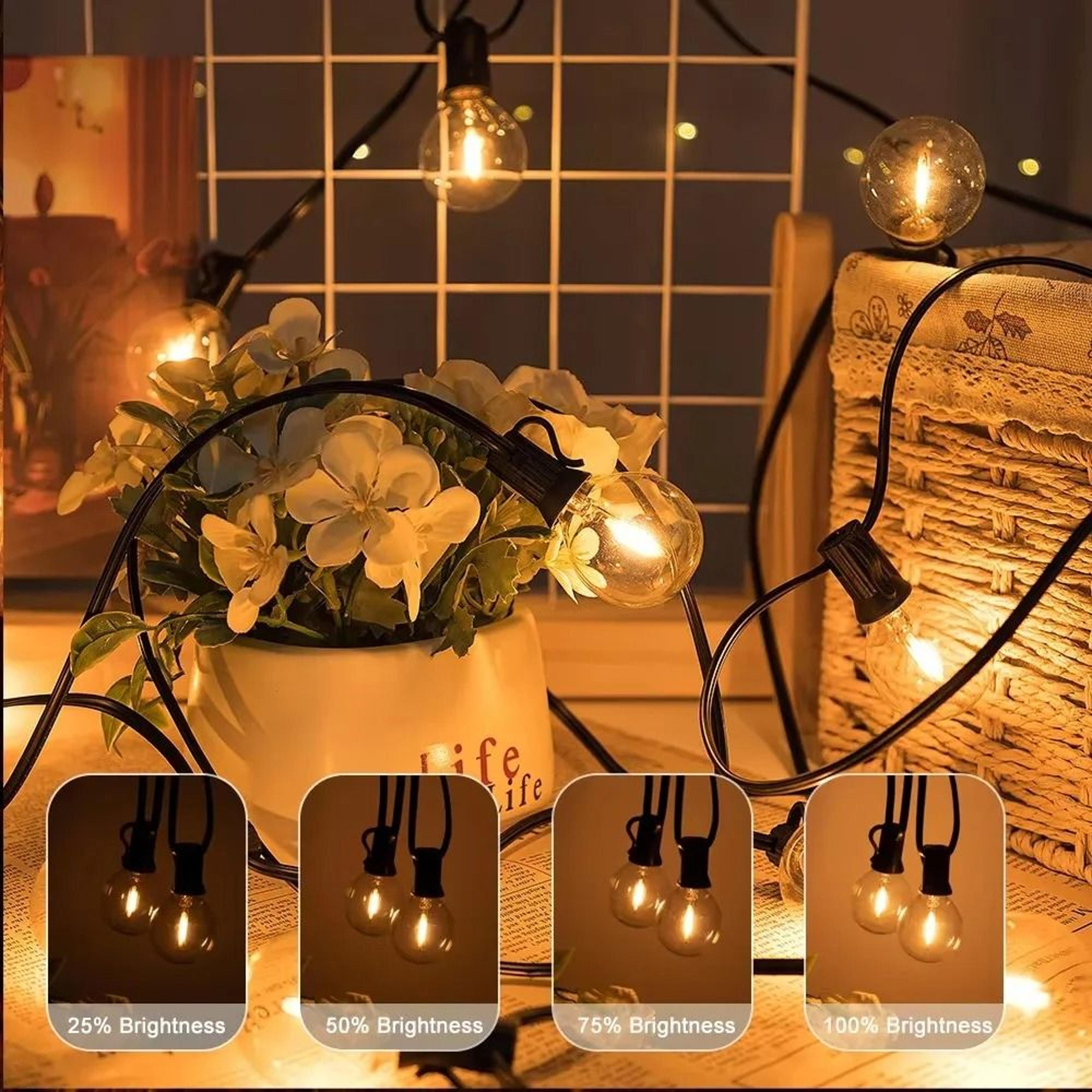 Outdoor Waterproof G40 LED String Lights With Shatterproof Bulbs For Patio Garden  Party Decor 1