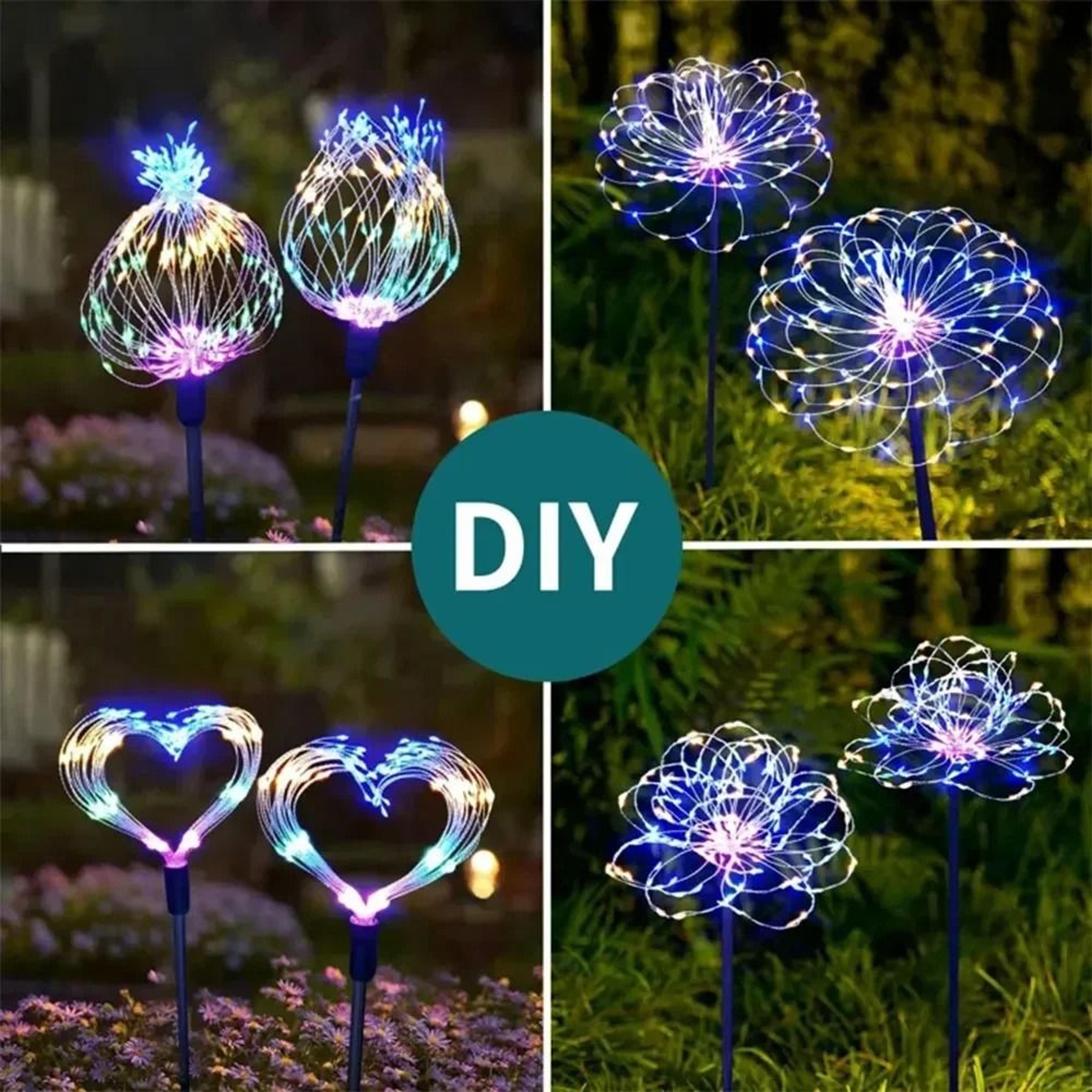 90 LED Outdoor Solar Starburst Flower Lights With 8 Lighting Modes For Garden  Holiday Decor 1