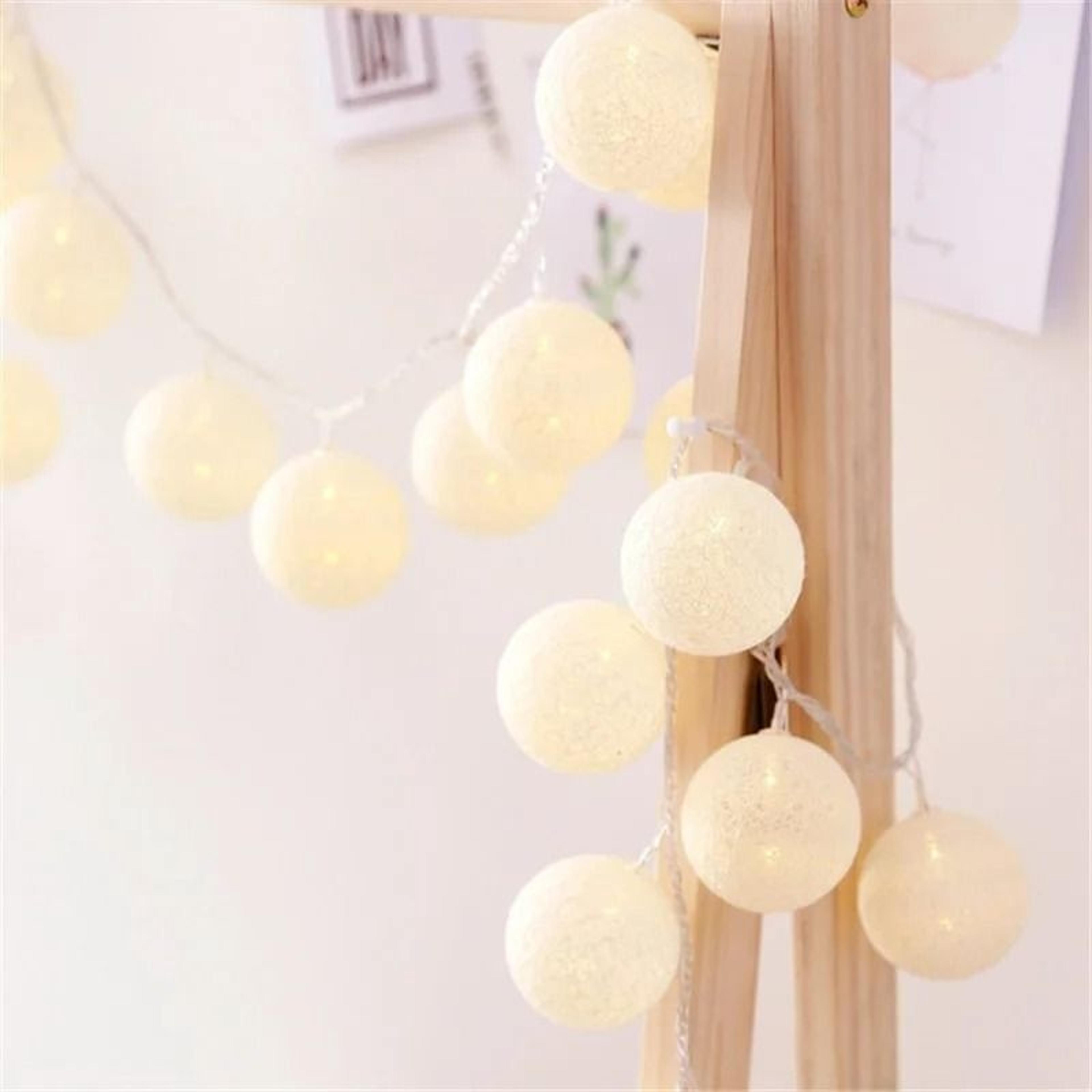 Handcrafted Cotton Thread Ball LED String Lights 102030 LEDs For Bedroom  Party Decor 2
