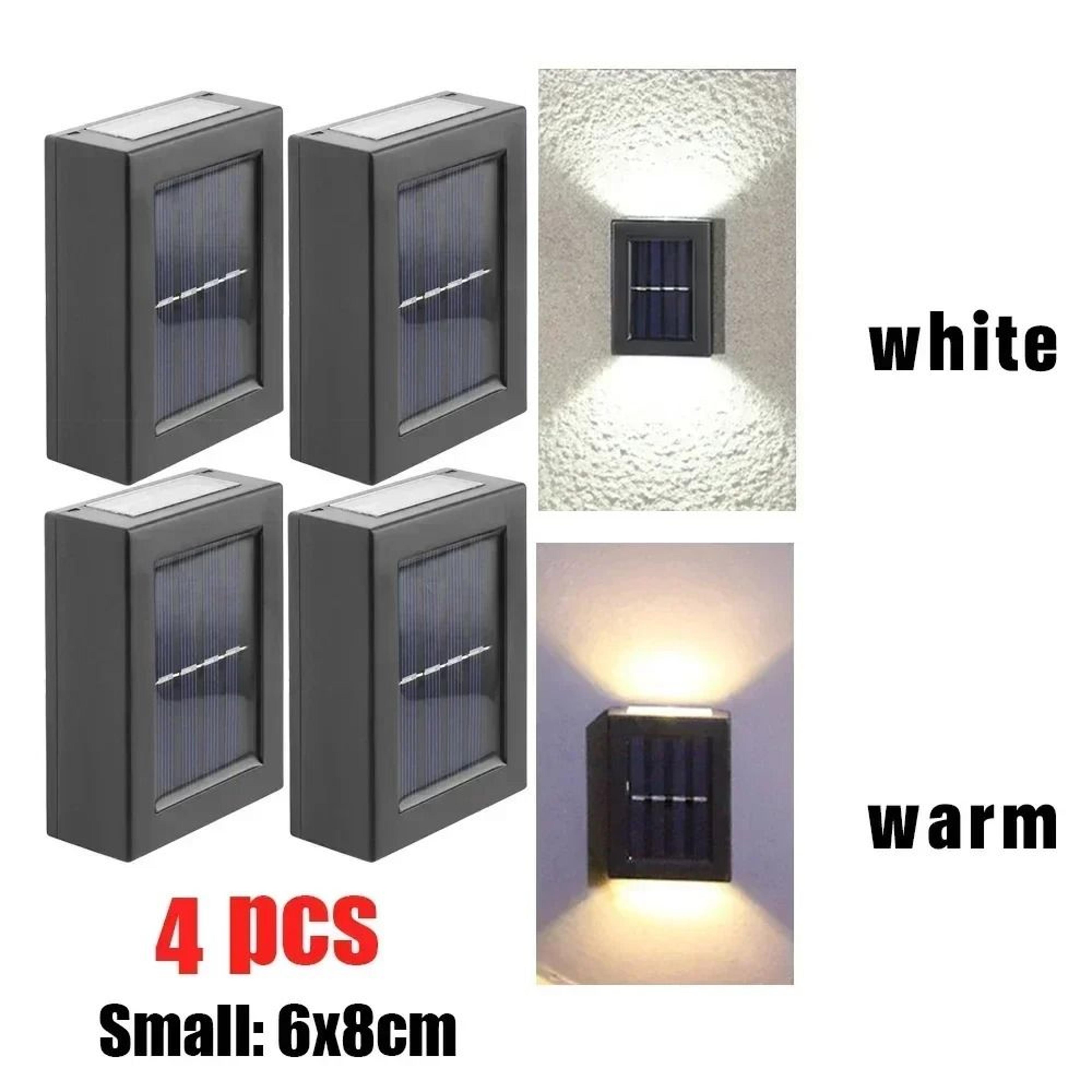 Outdoor Waterproof Solar Up And Down Wall Washer Lights For Fence Yard  Balcony Decor 8