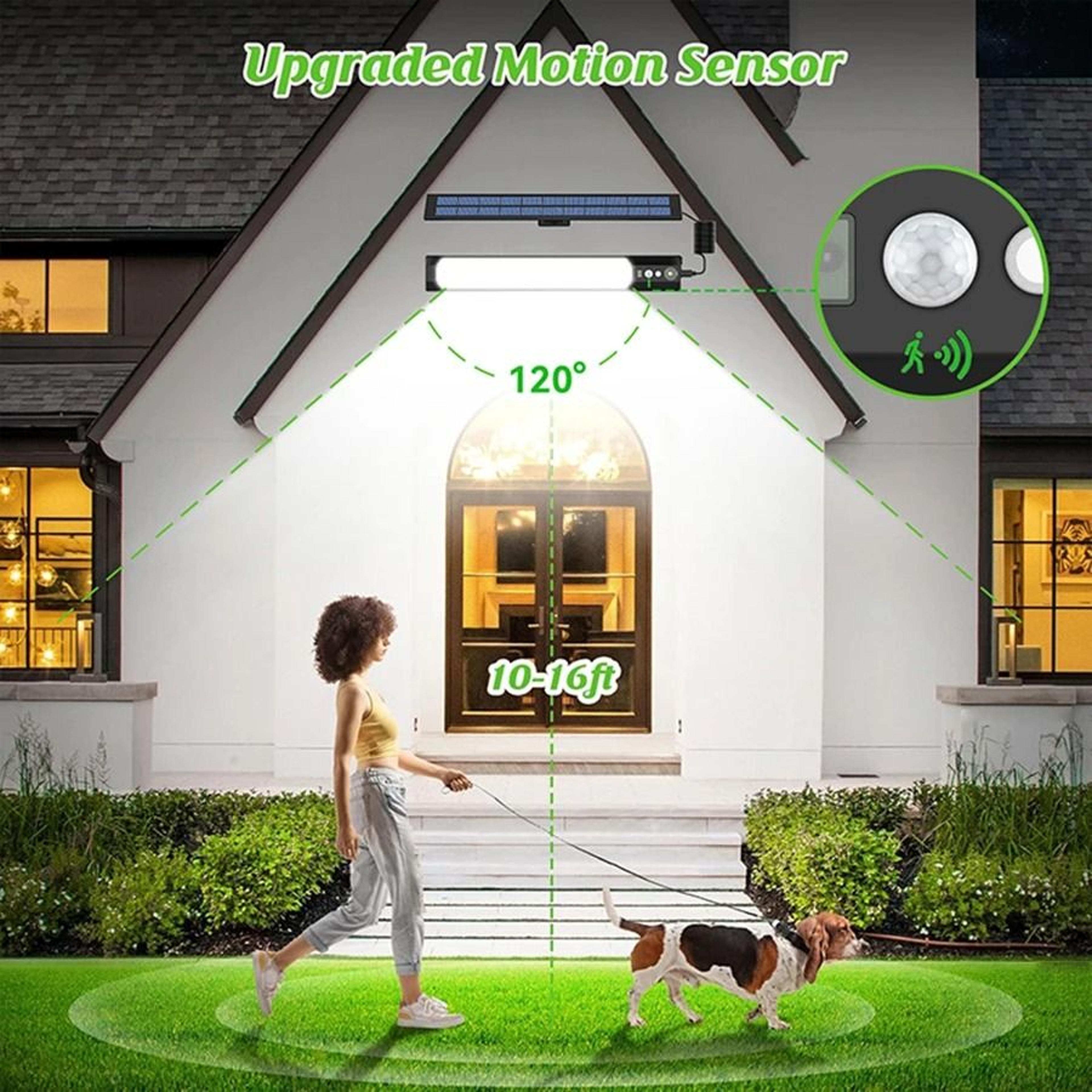 Outdoor Waterproof Solar Security Wall Lamp With Motion Sensor  Wireless Remote 158  316 LED Street 3
