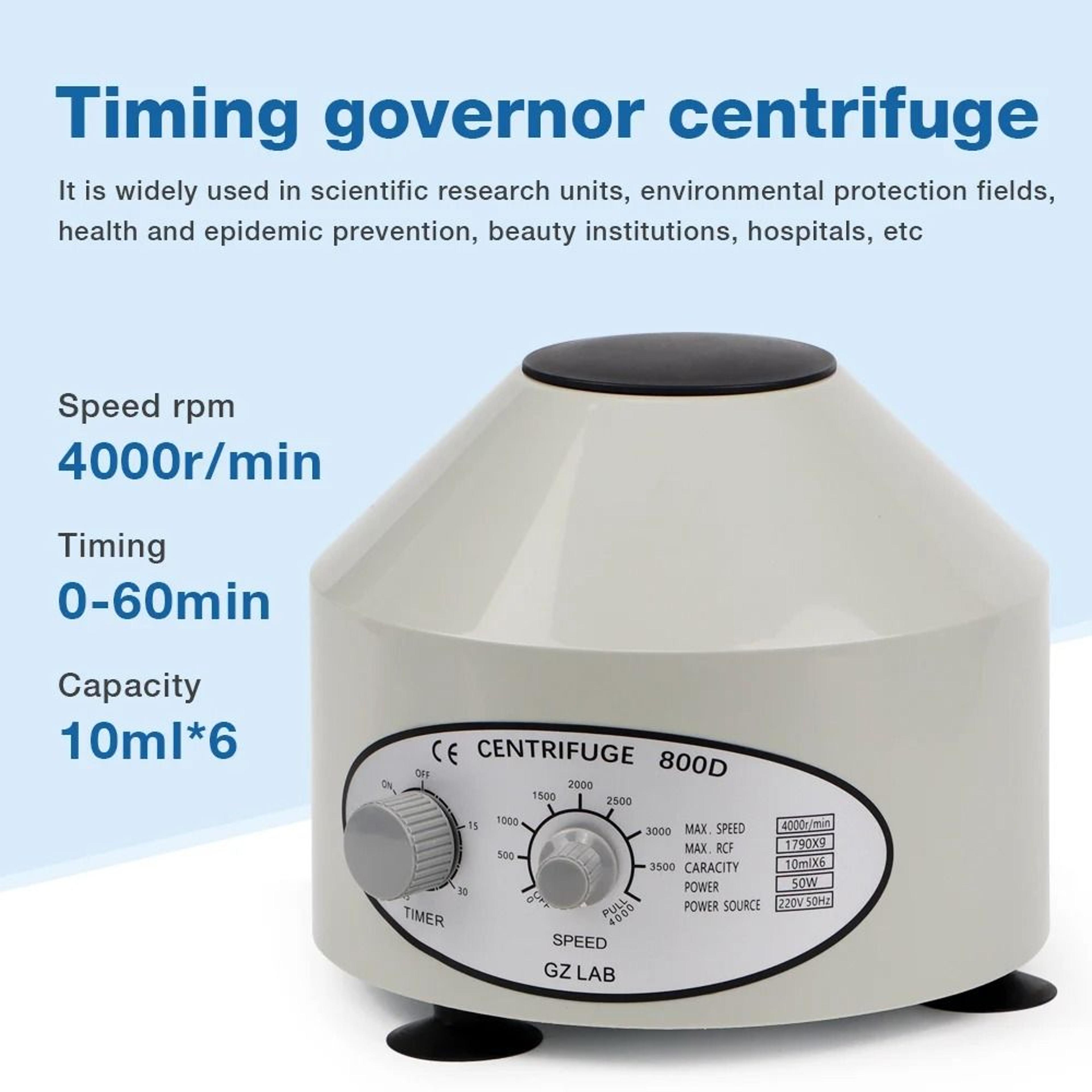 laboratory electric centrifuge 4000 rpm 1790xg prp prf serum separation machine with timer