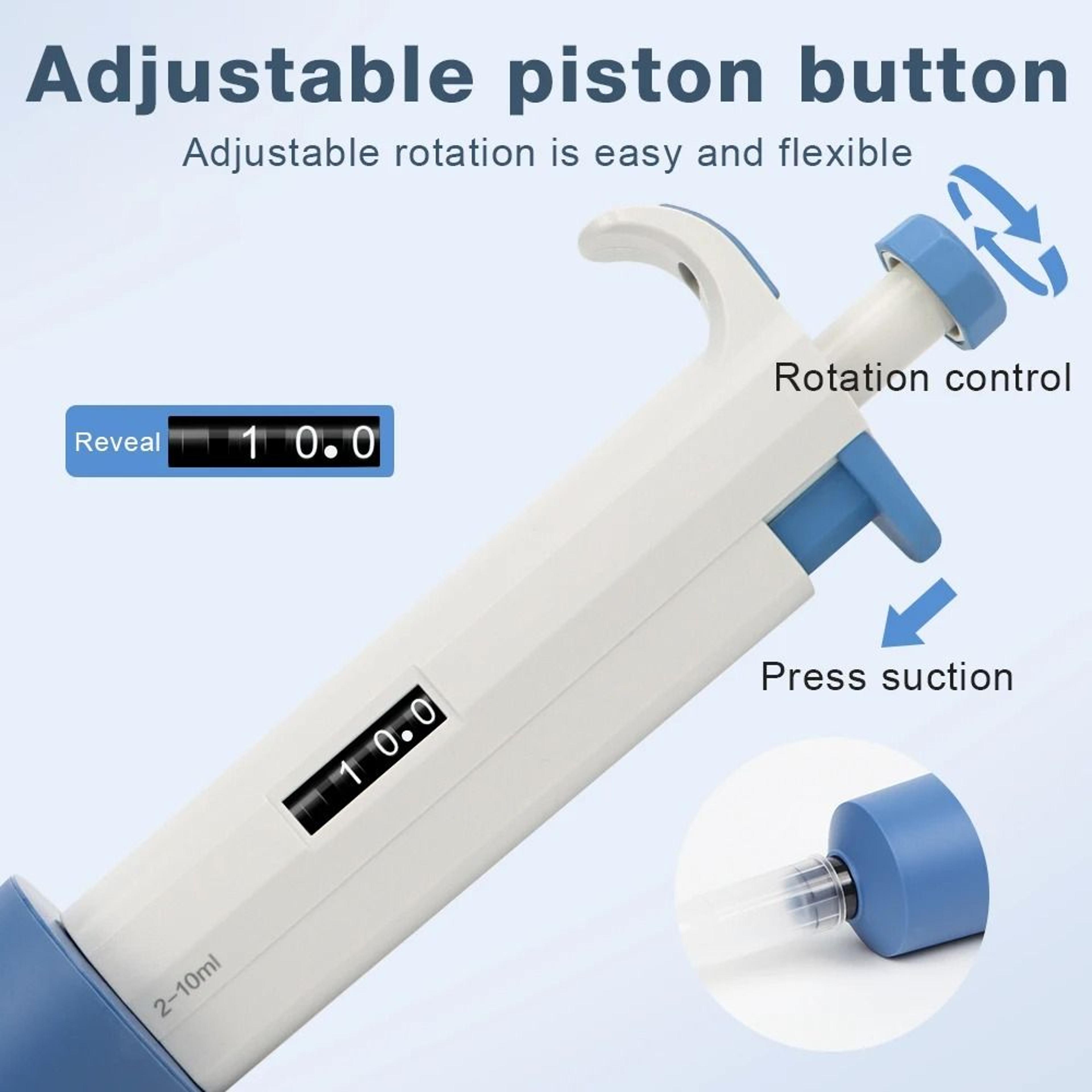 210ml Laboratory Adjustable SingleChannel Digital Micropipette Autoclavable Sample Dispenser With T 3