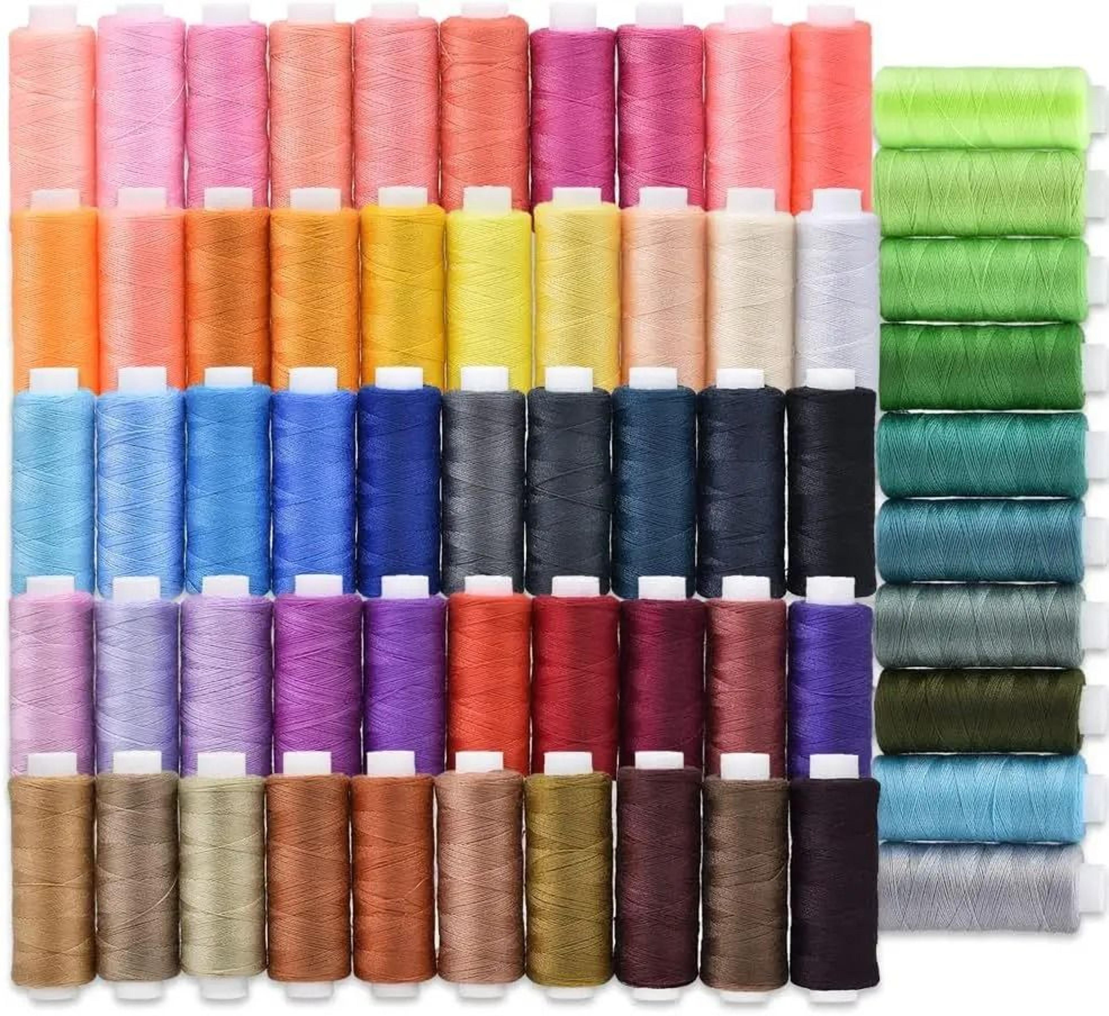 6 colors/set yarn sewing thread spools high-tenacity polyester thread roll for machine & hand embroidery
