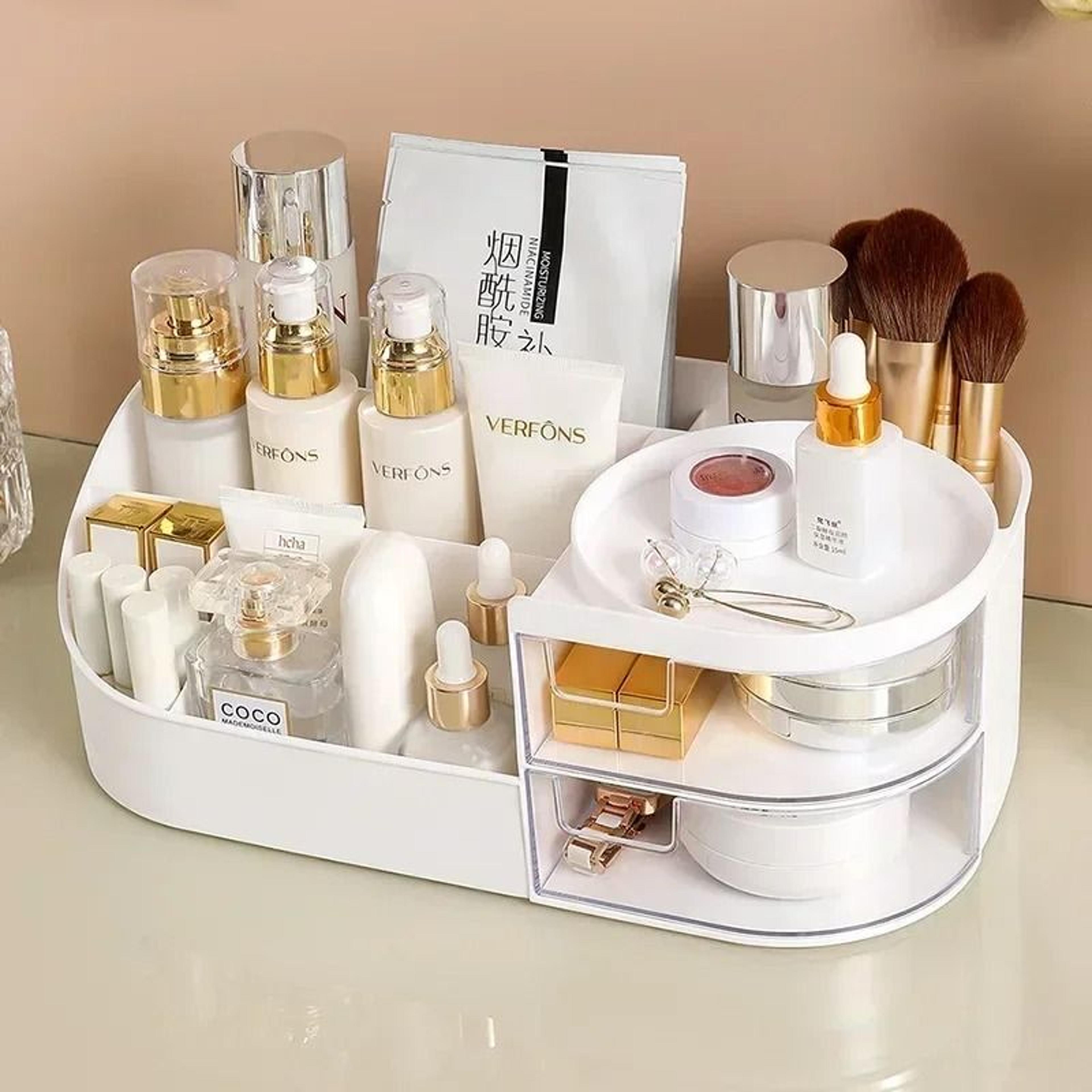 large capacity cosmetic storage box makeup drawer organizer & jewelry container for desktop sundries
