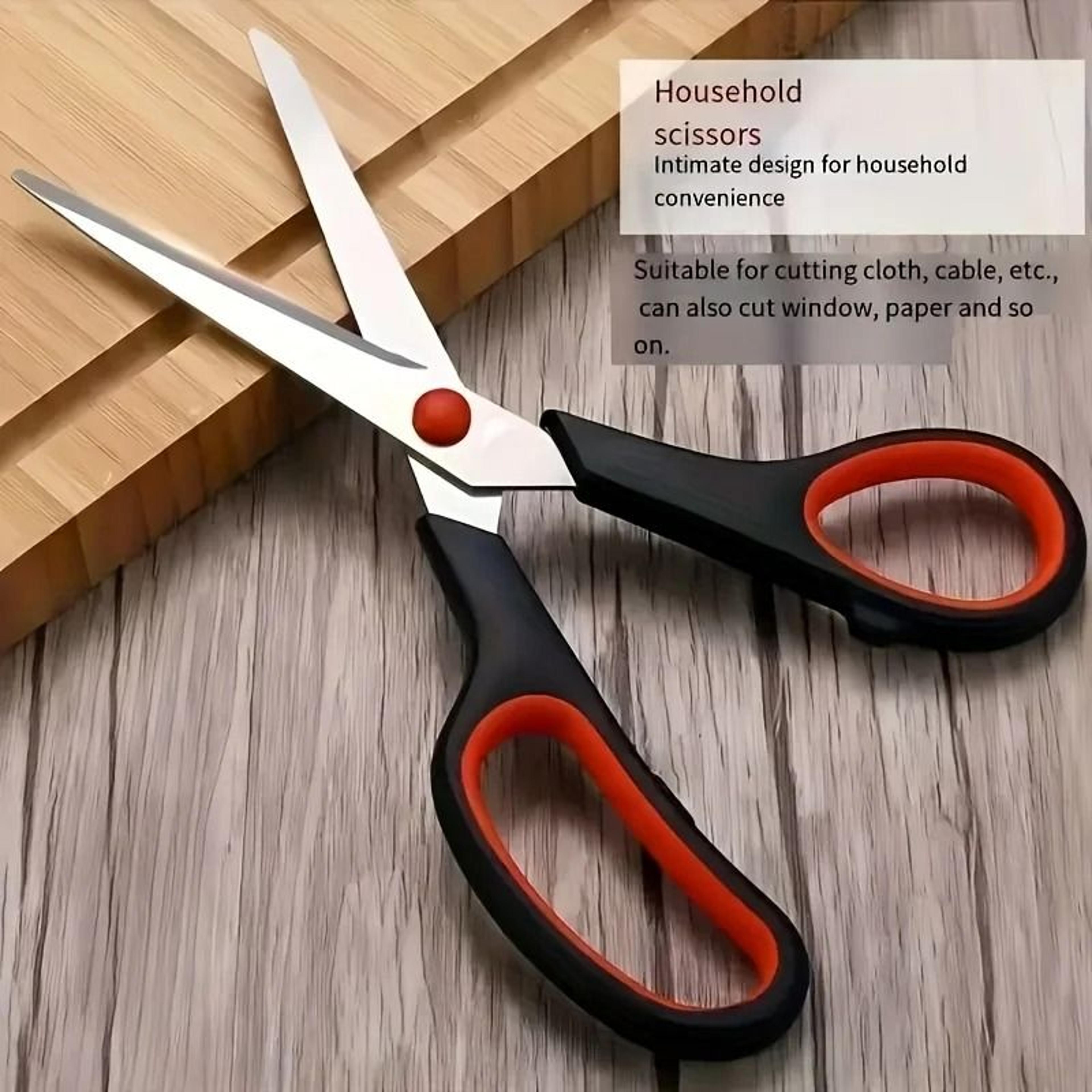 3-piece multi-purpose stainless steel scissors set for home, office, crafting & tailoring