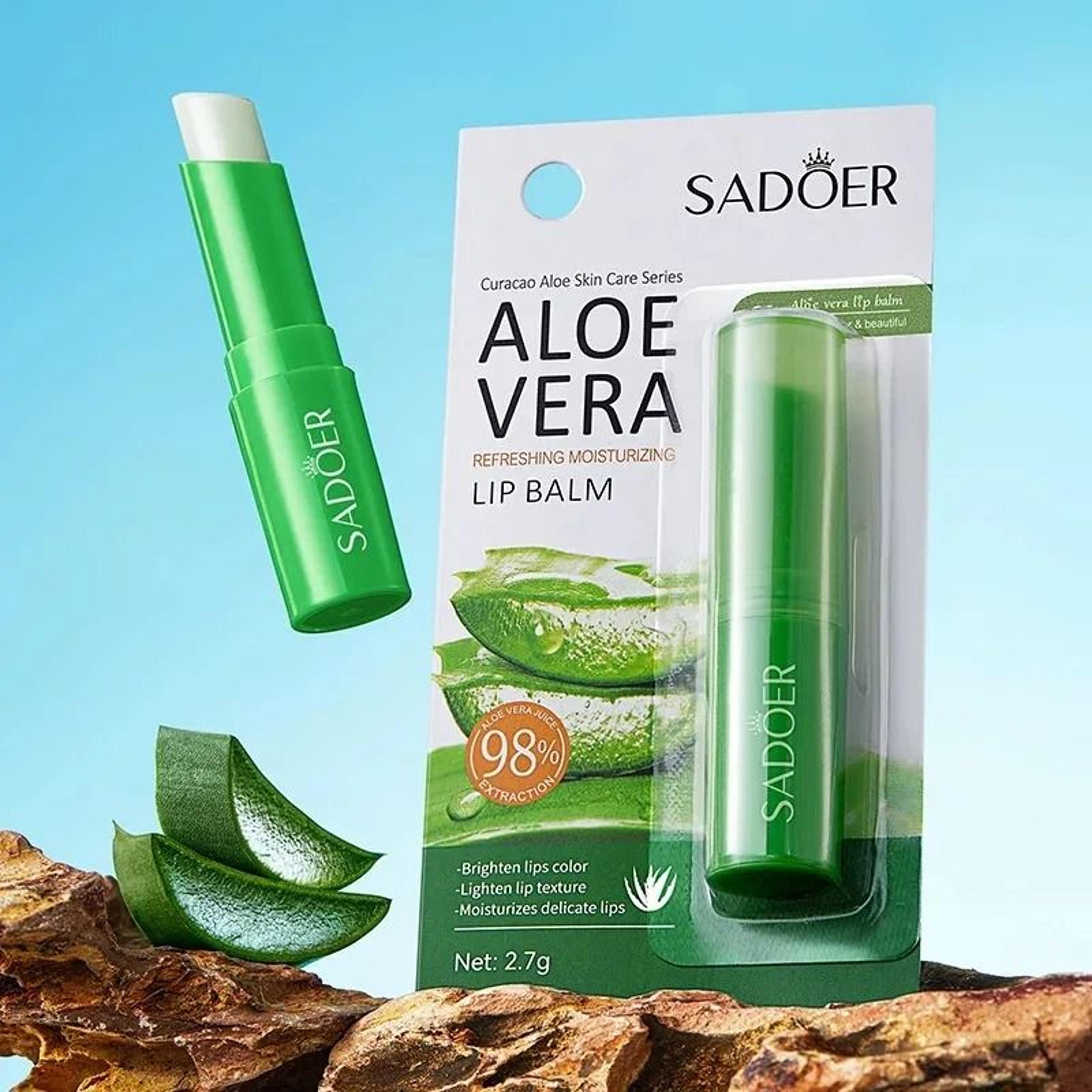 aloe vera hydrating lip balm - nourishing, moisturizing & repairing lip care