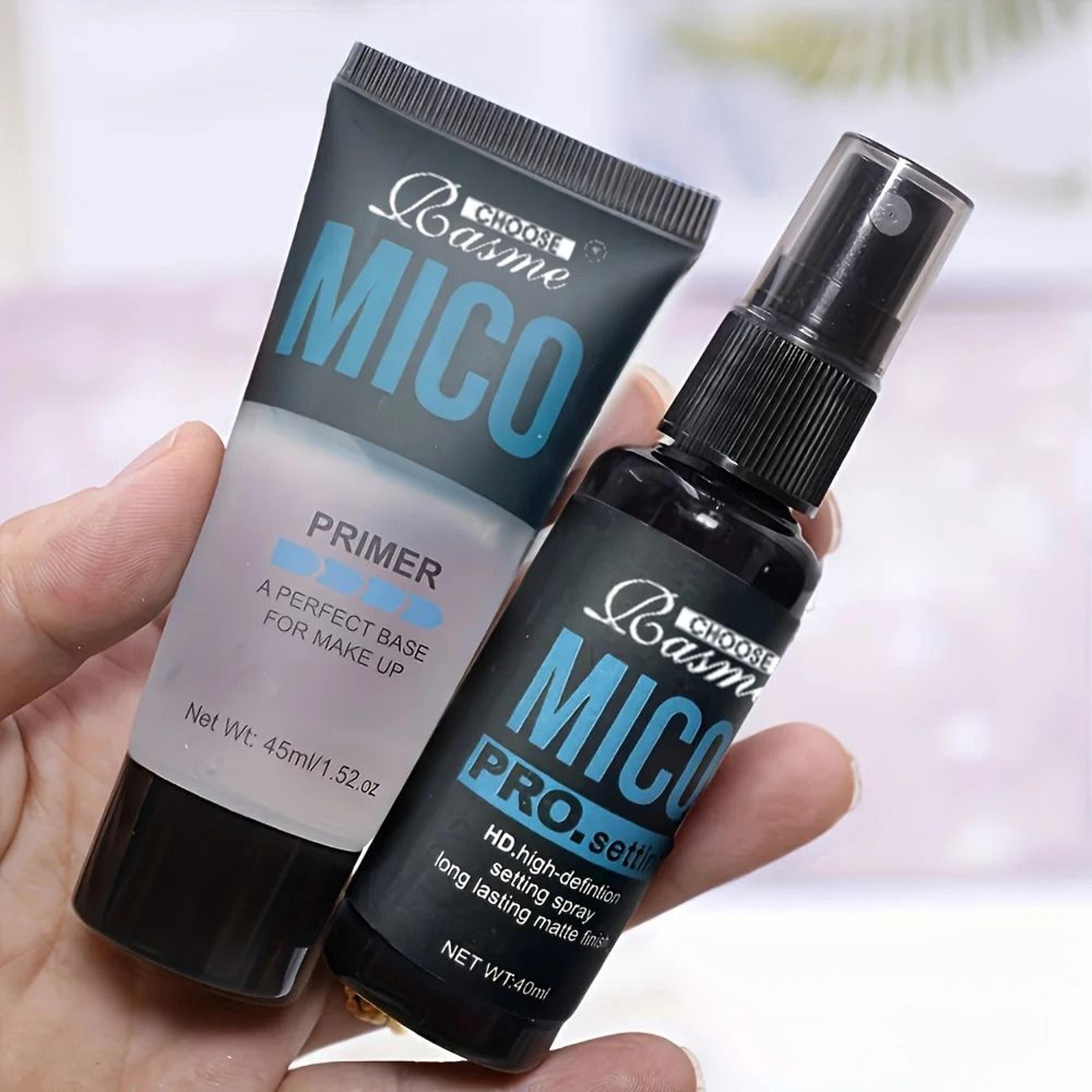 2-piece base & lock makeup set - pore-blurring primer + long-wear setting spray duo