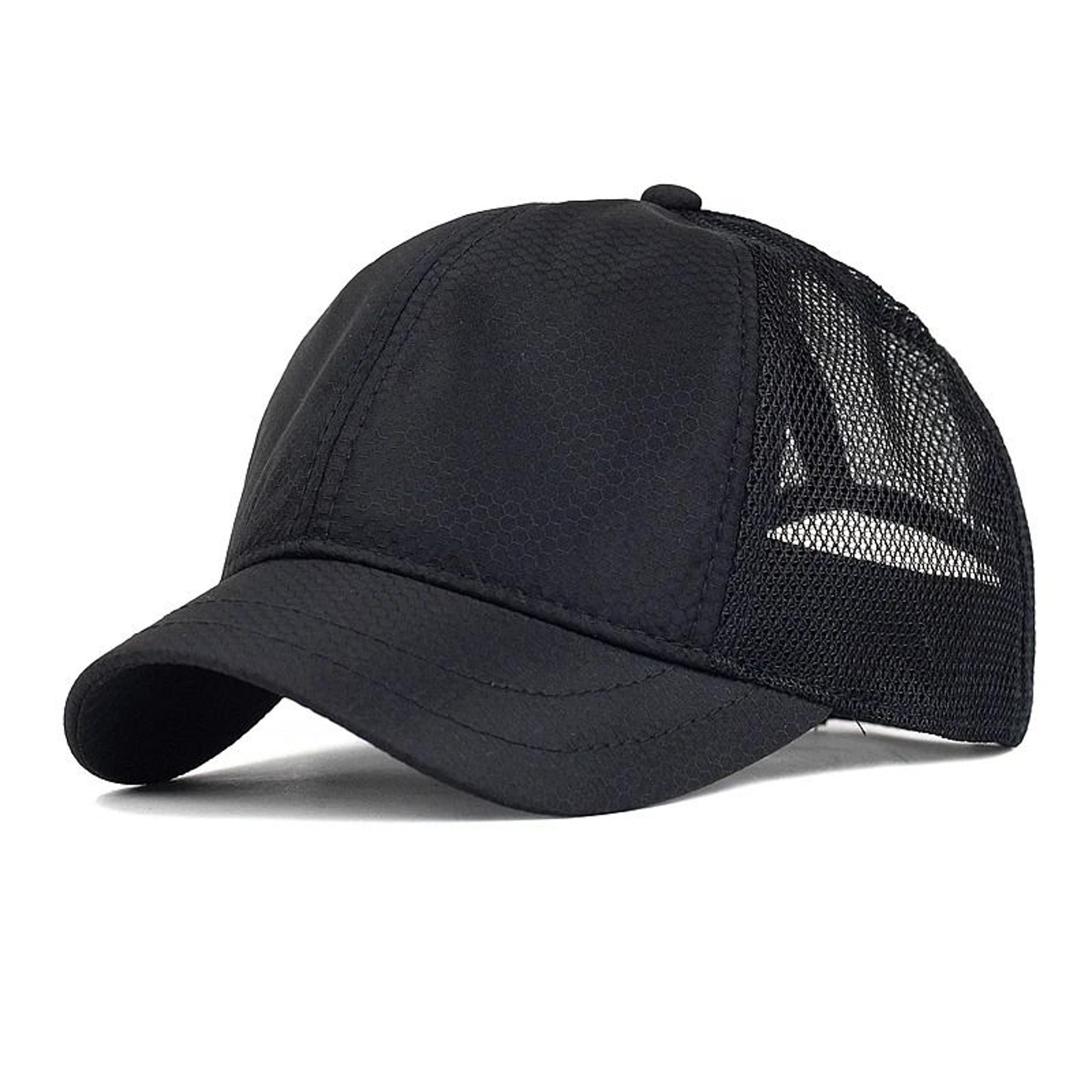 low-profile short brim mesh baseball cap - unisex breathable summer trucker dad hat