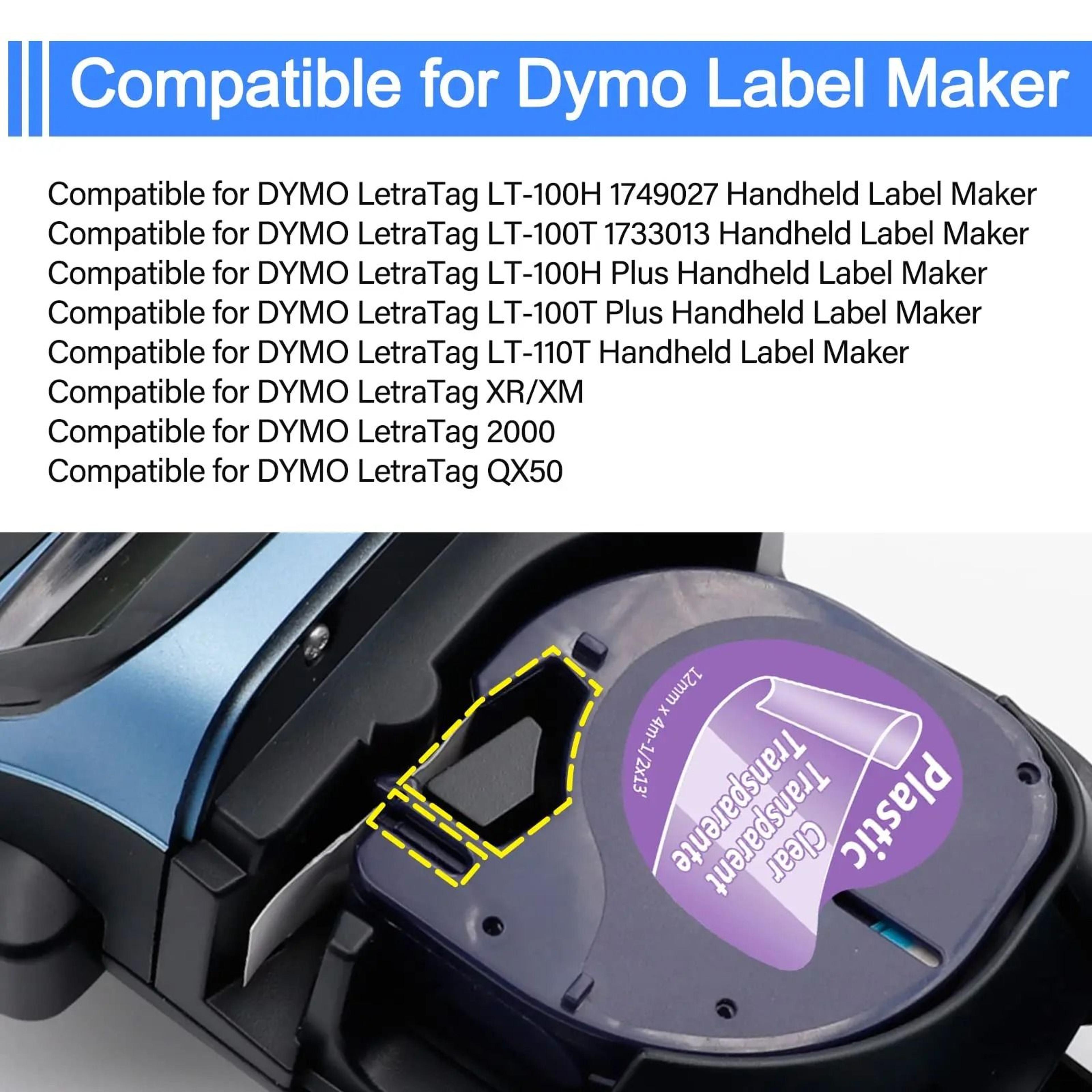 MultiPack Compatible Dymo LetraTag 12mm Label Tape Refills 3