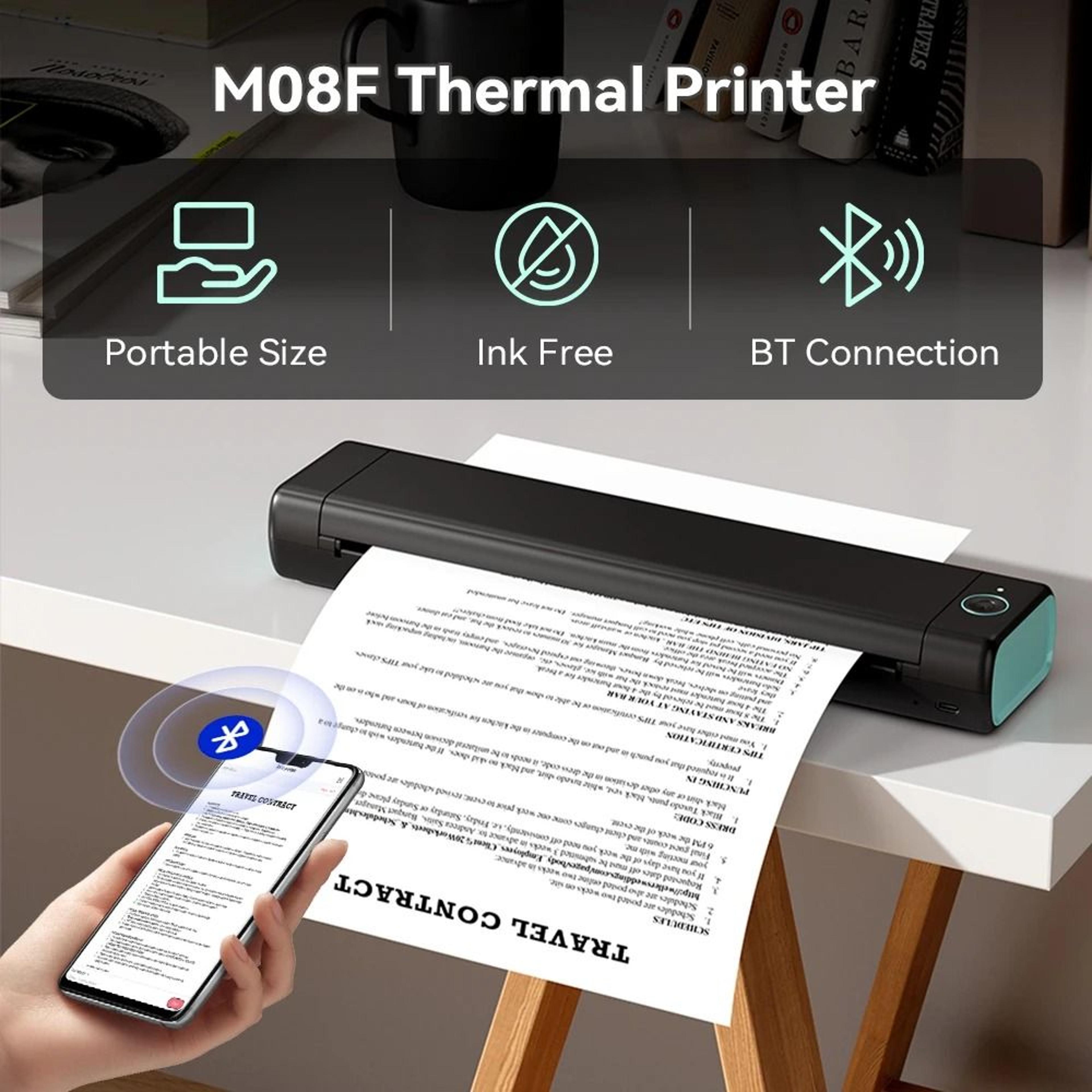 phomemo m08f portable a4 wireless thermal printer & bluetooth tattoo stencil maker