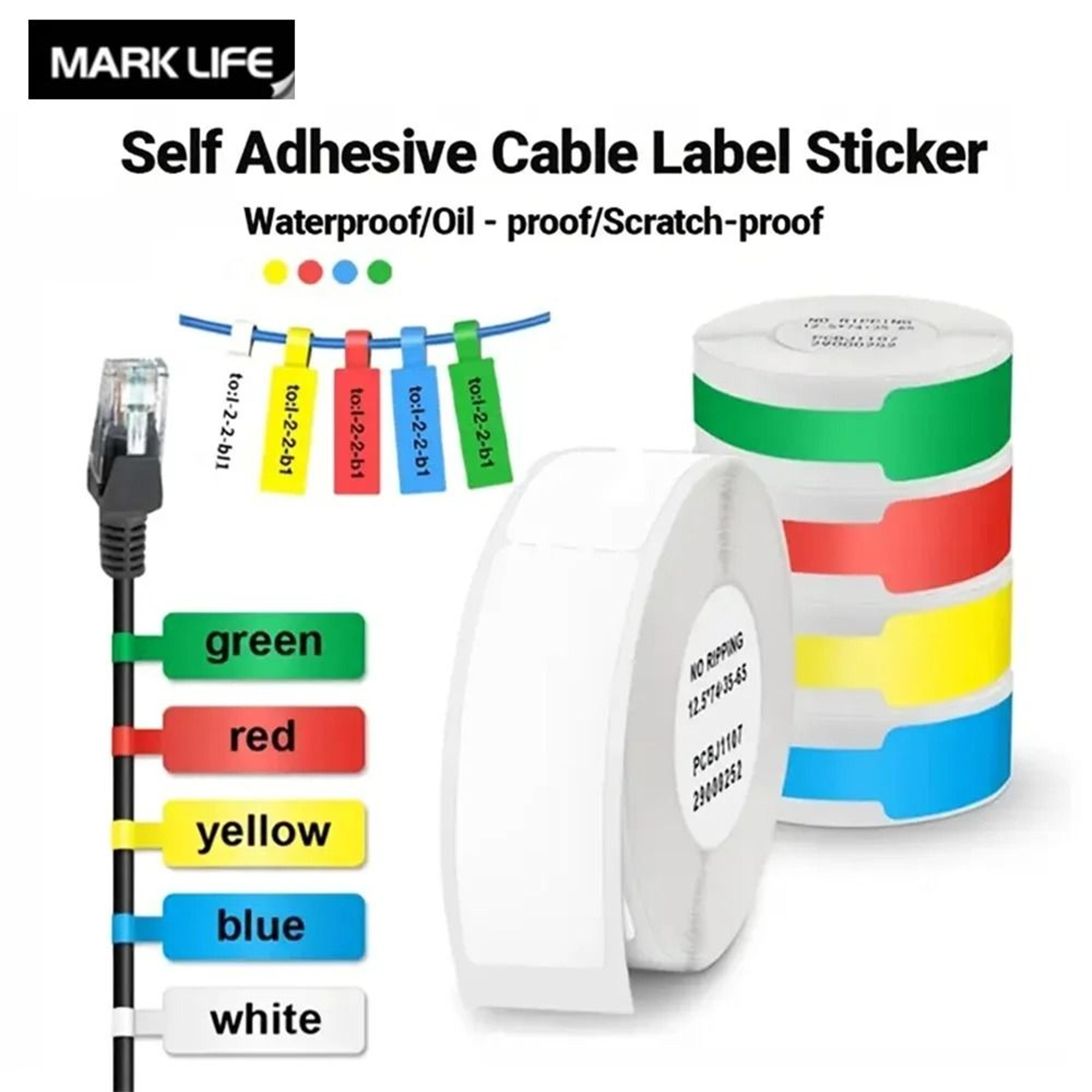 marklife waterproof tear-resistant thermal cable label roll (compatible with p15 / m1 / p12)