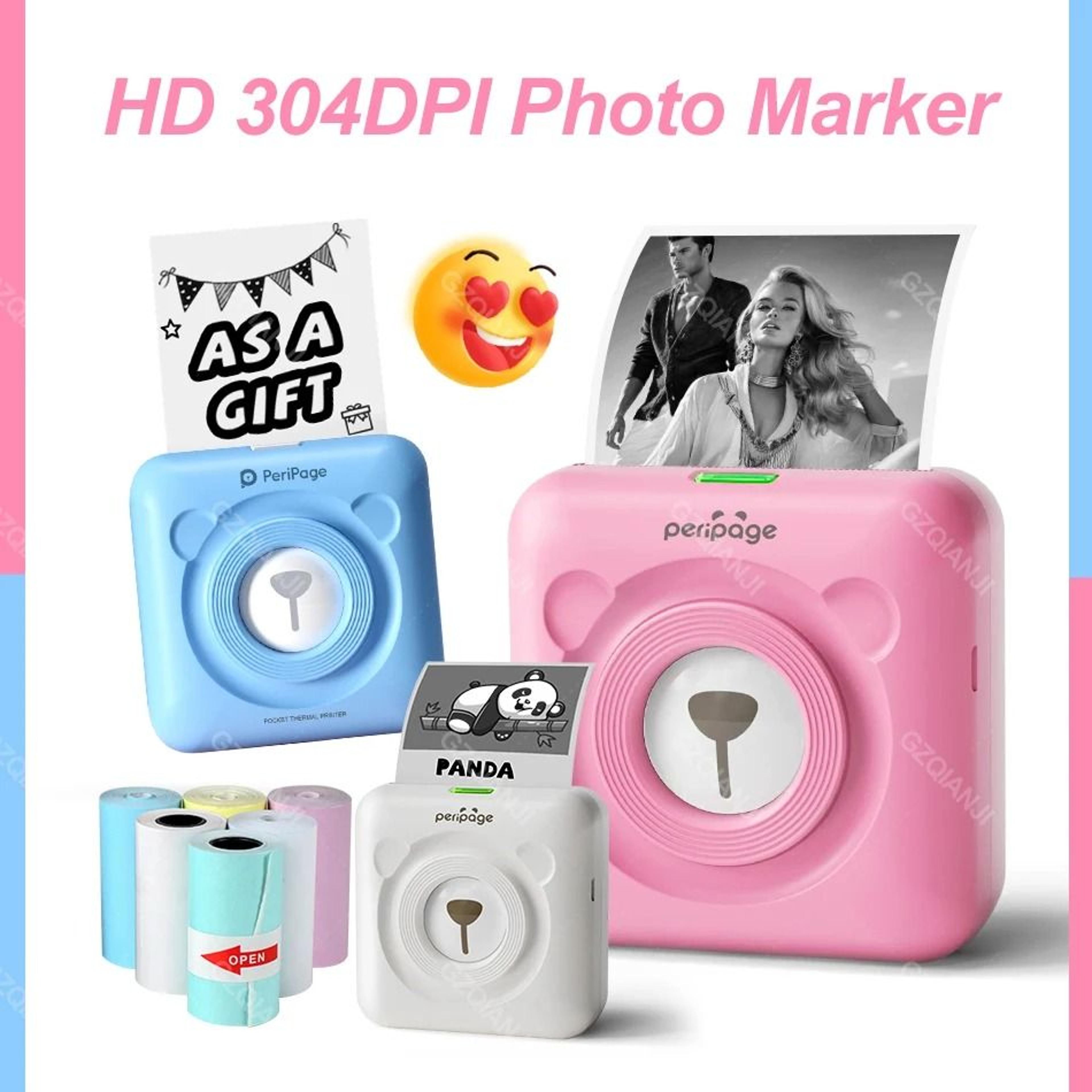 peripage a6 300dpi mini bluetooth thermal photo & label printer