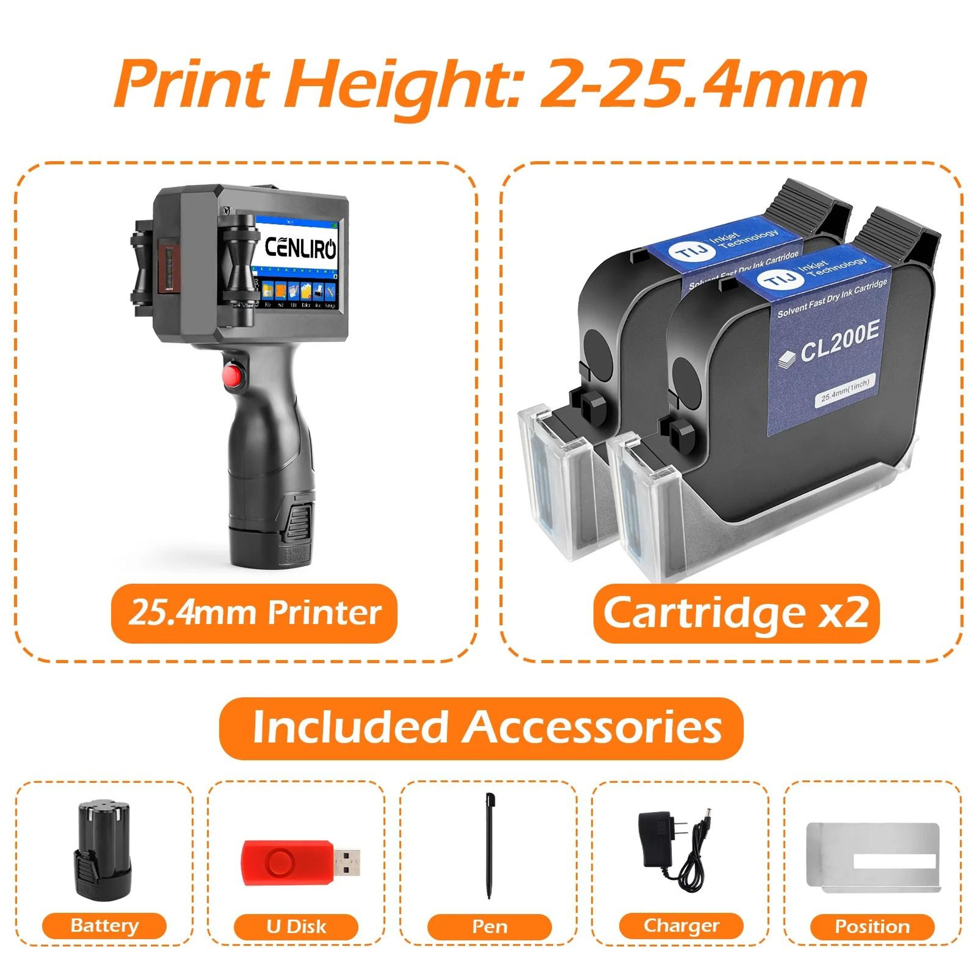 Cenliro CL10B Handheld Inkjet Printer  Portable 127mm TIJ Batch Coding Machine 11
