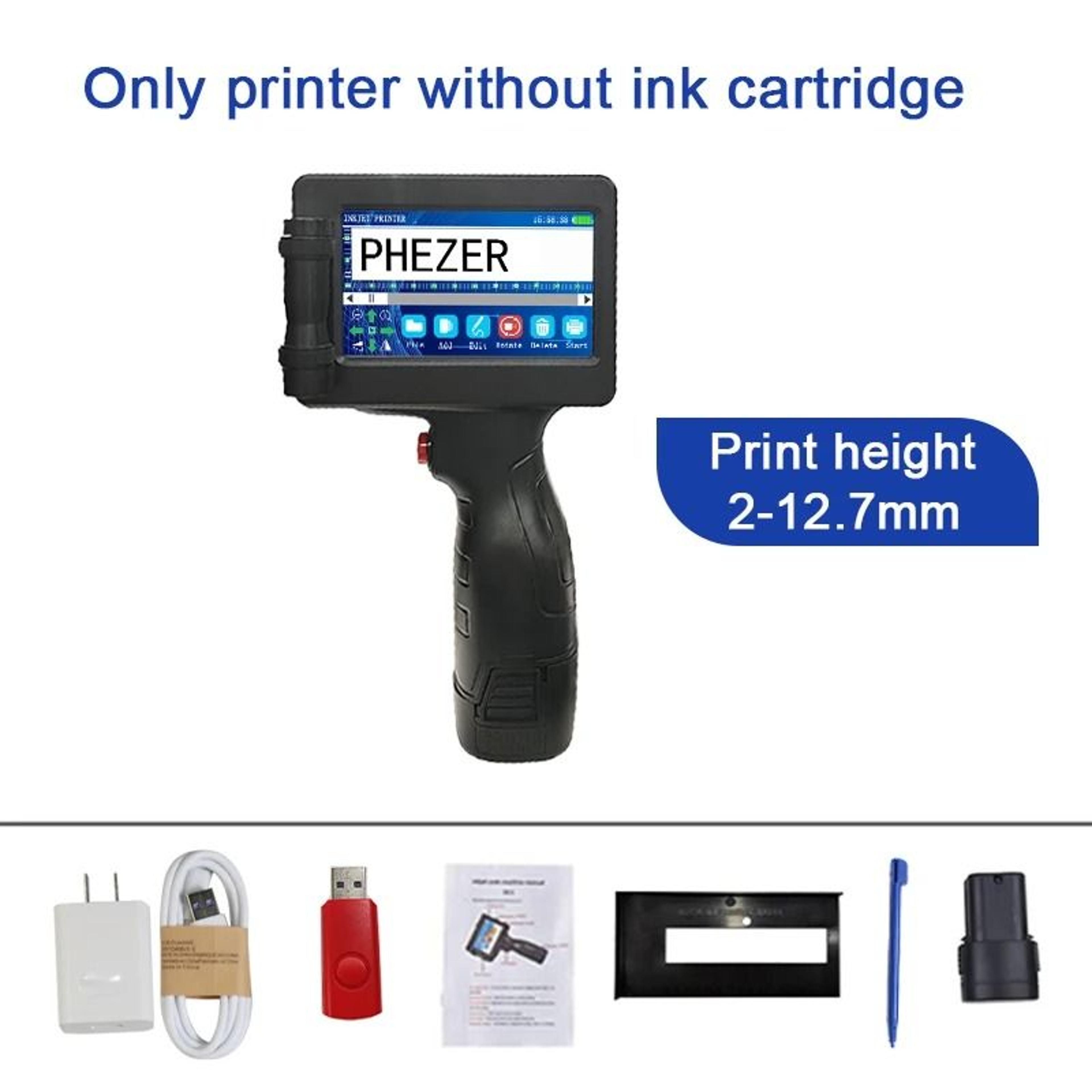 Phezer P17 Handheld Inkjet Printer 127mm Smart Batch Coding Machine 6