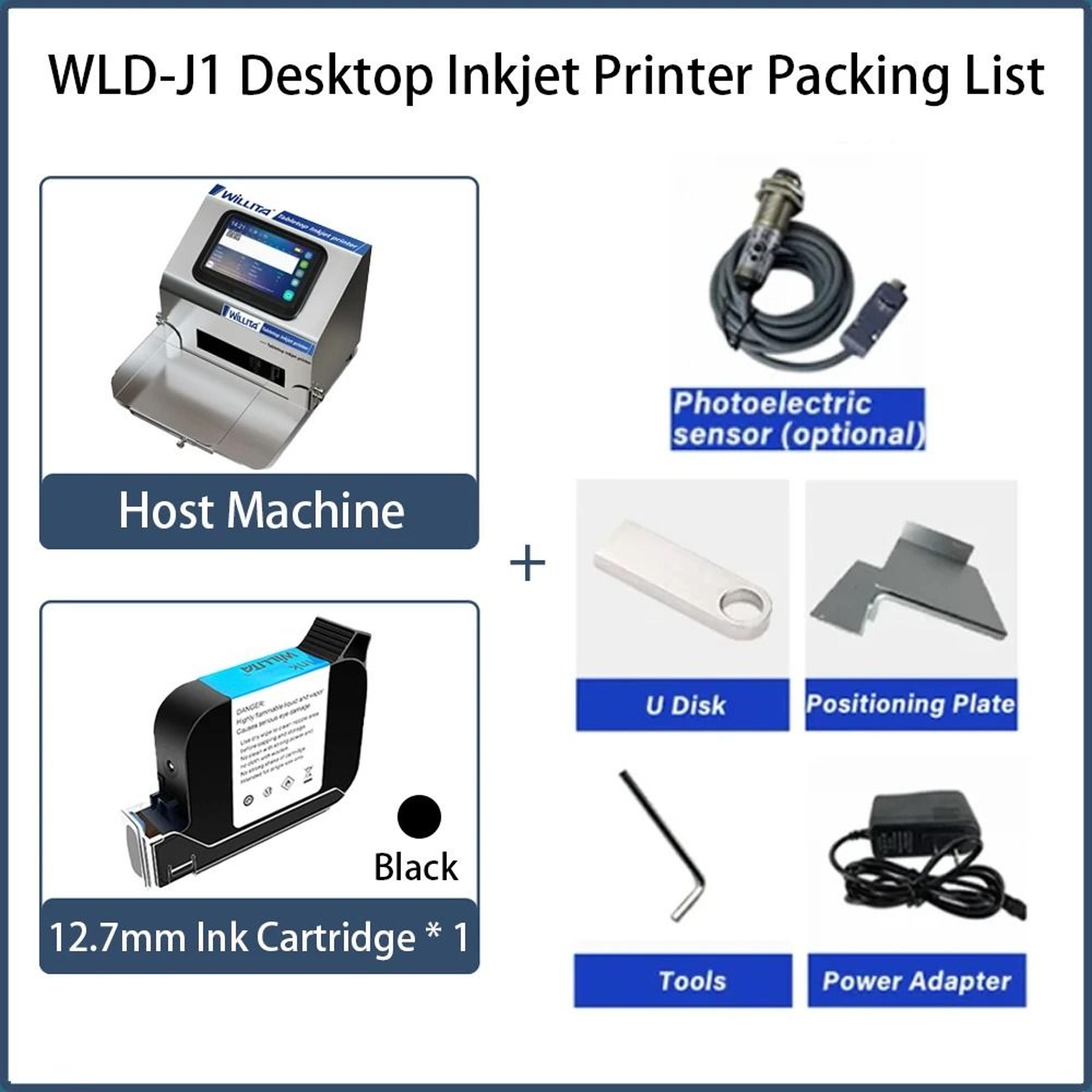 WILLITA Static Intelligent Inkjet Printer With 5Inch HD Color Touch Screen 10