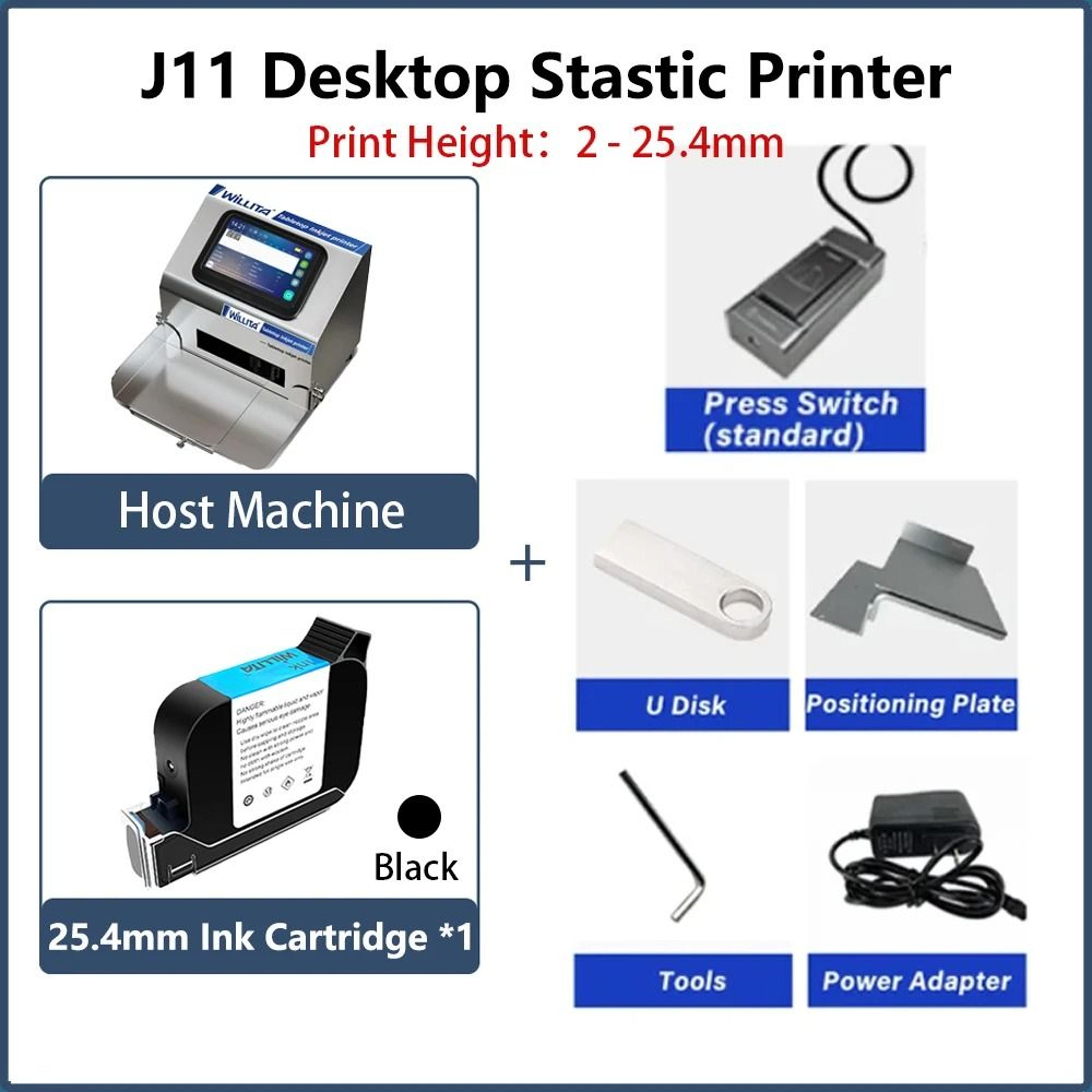 WILLITA Static Intelligent Inkjet Printer With 5Inch HD Color Touch Screen 8