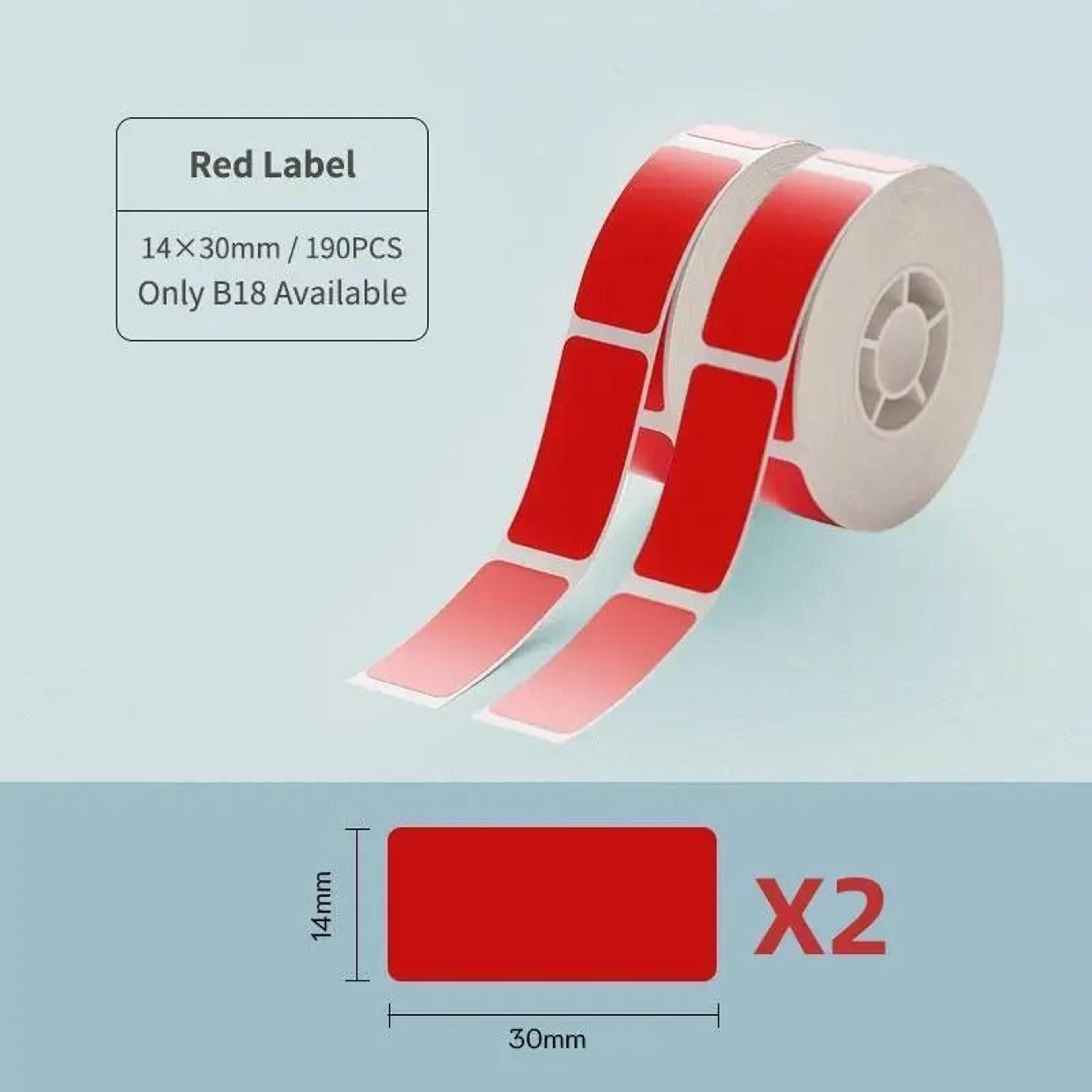 NIIMBOT B18 Thermal Transfer Color Label Tape Cartridges 14x30mm Series 10