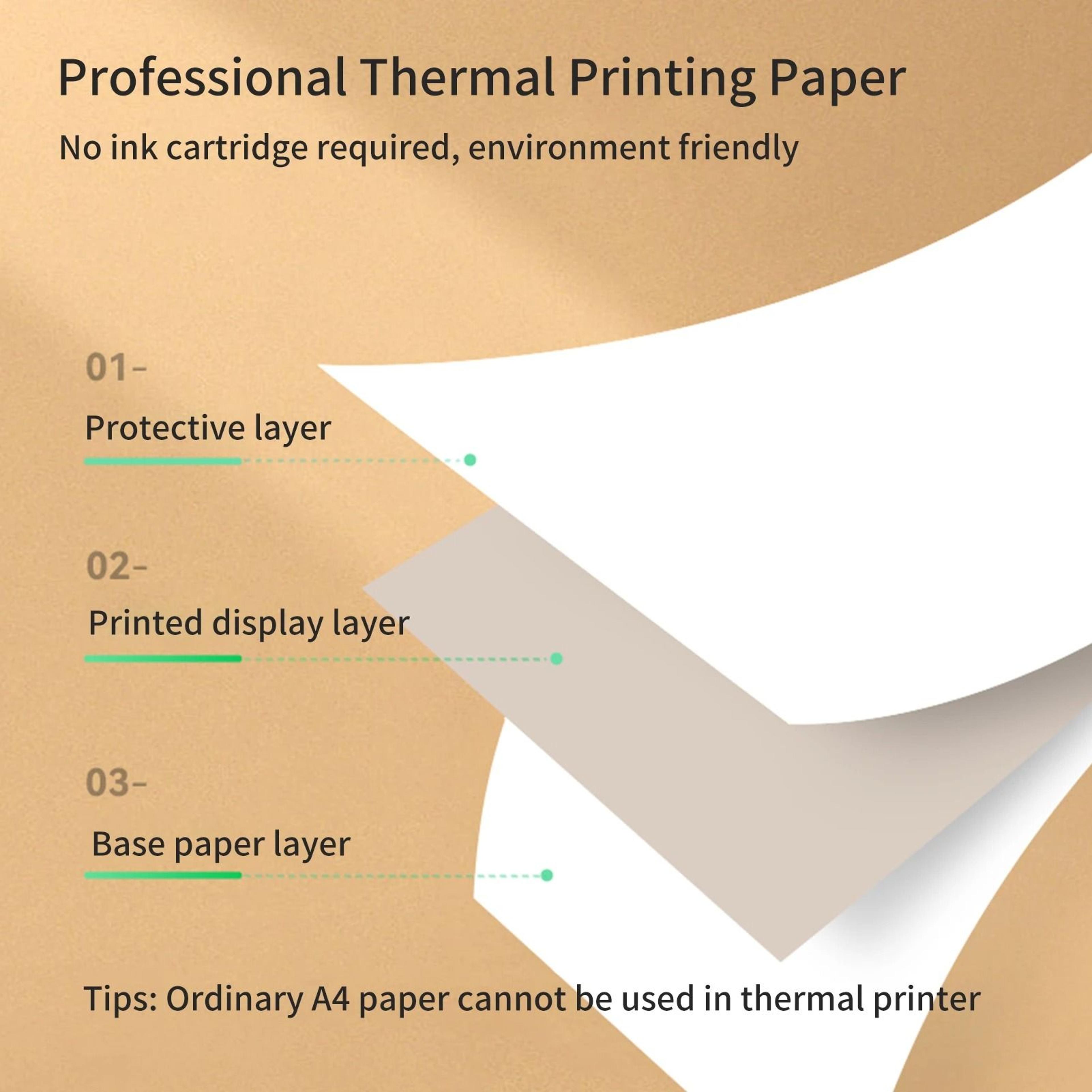 PeriPage Fanfold A4 Thermal Paper For PeriPage A40 Portable Document Printer 4