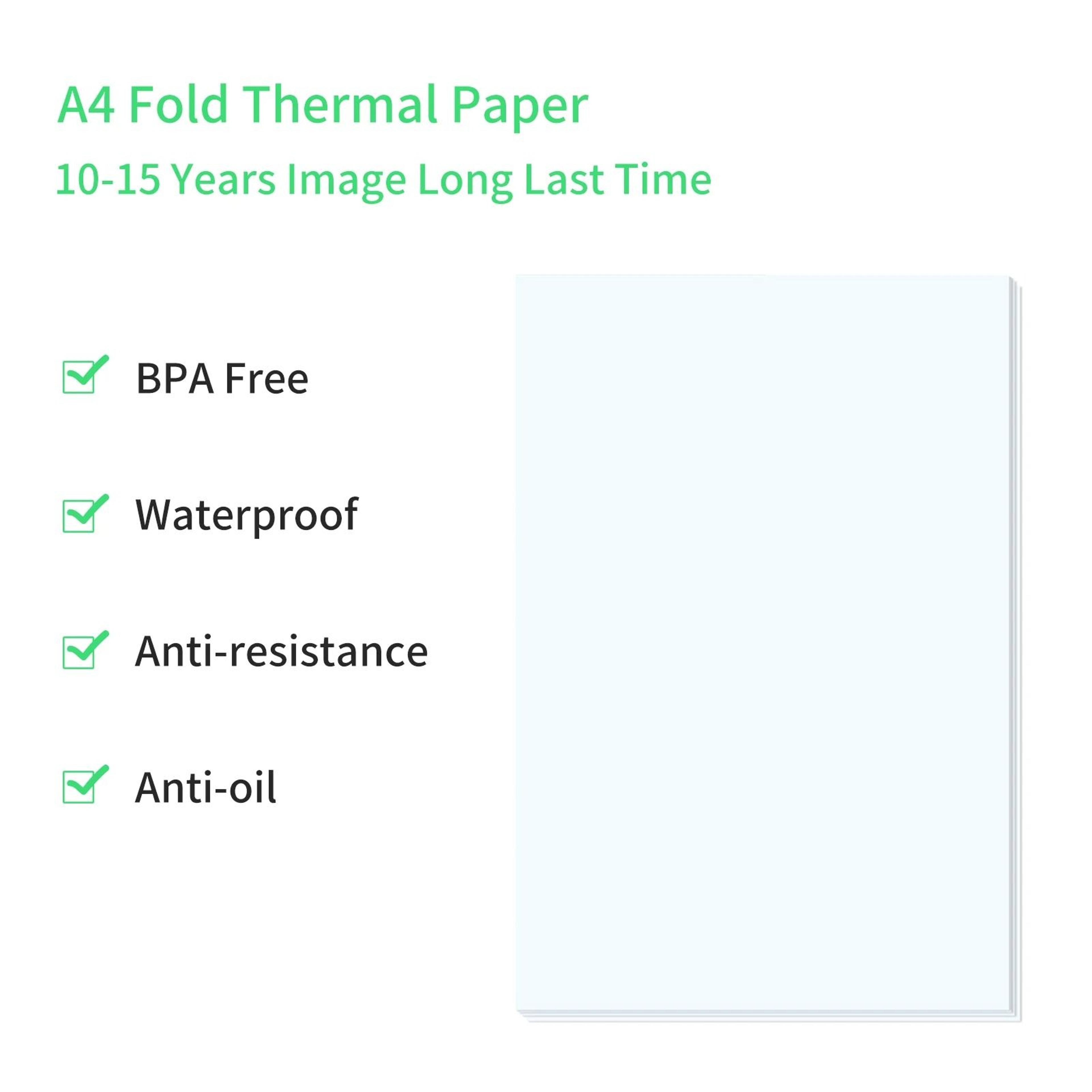 PeriPage Fanfold A4 Thermal Paper For PeriPage A40 Portable Document Printer 8