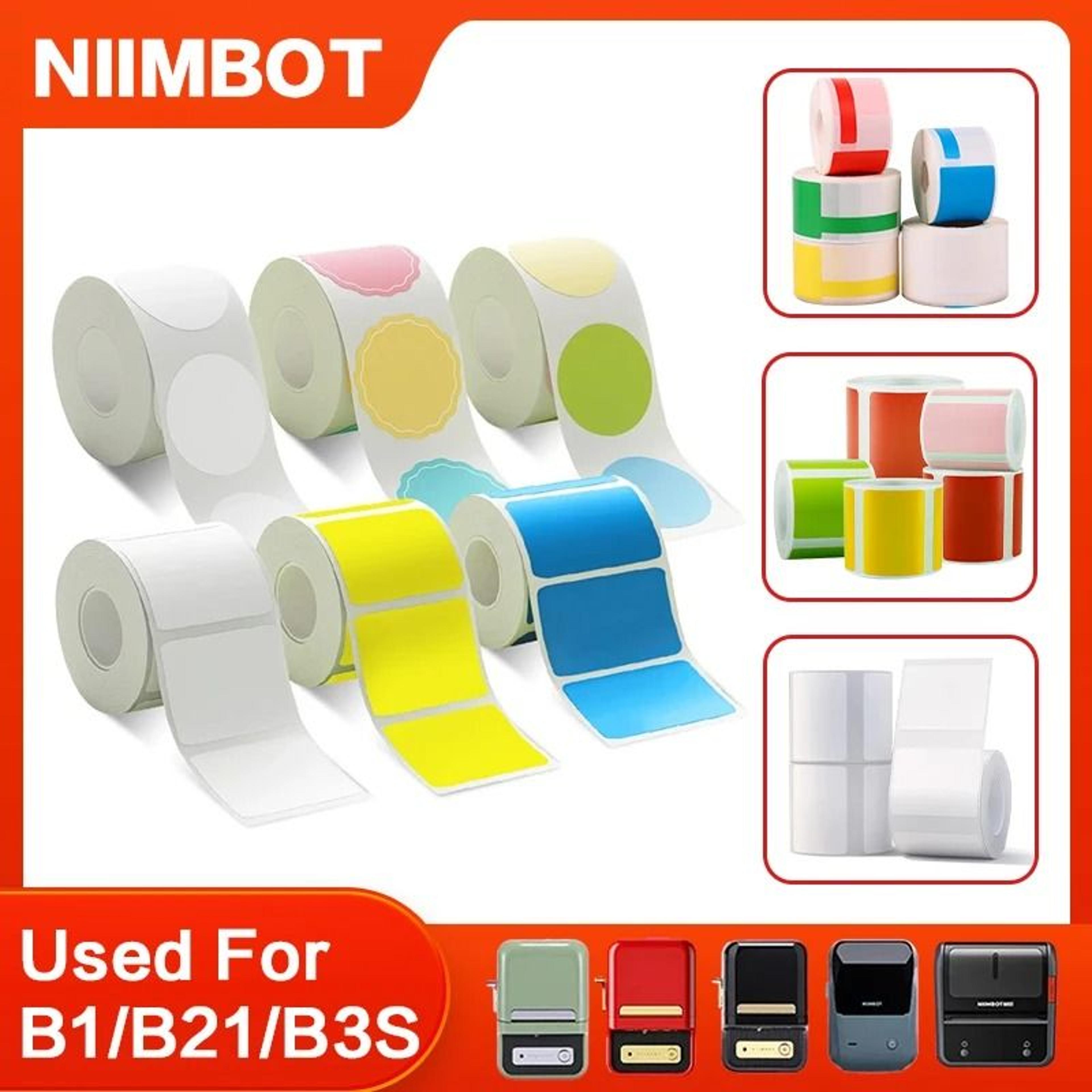 niimbot official thermal wire, cable, color & round sticker label rolls for b1, b21 & b203 printers