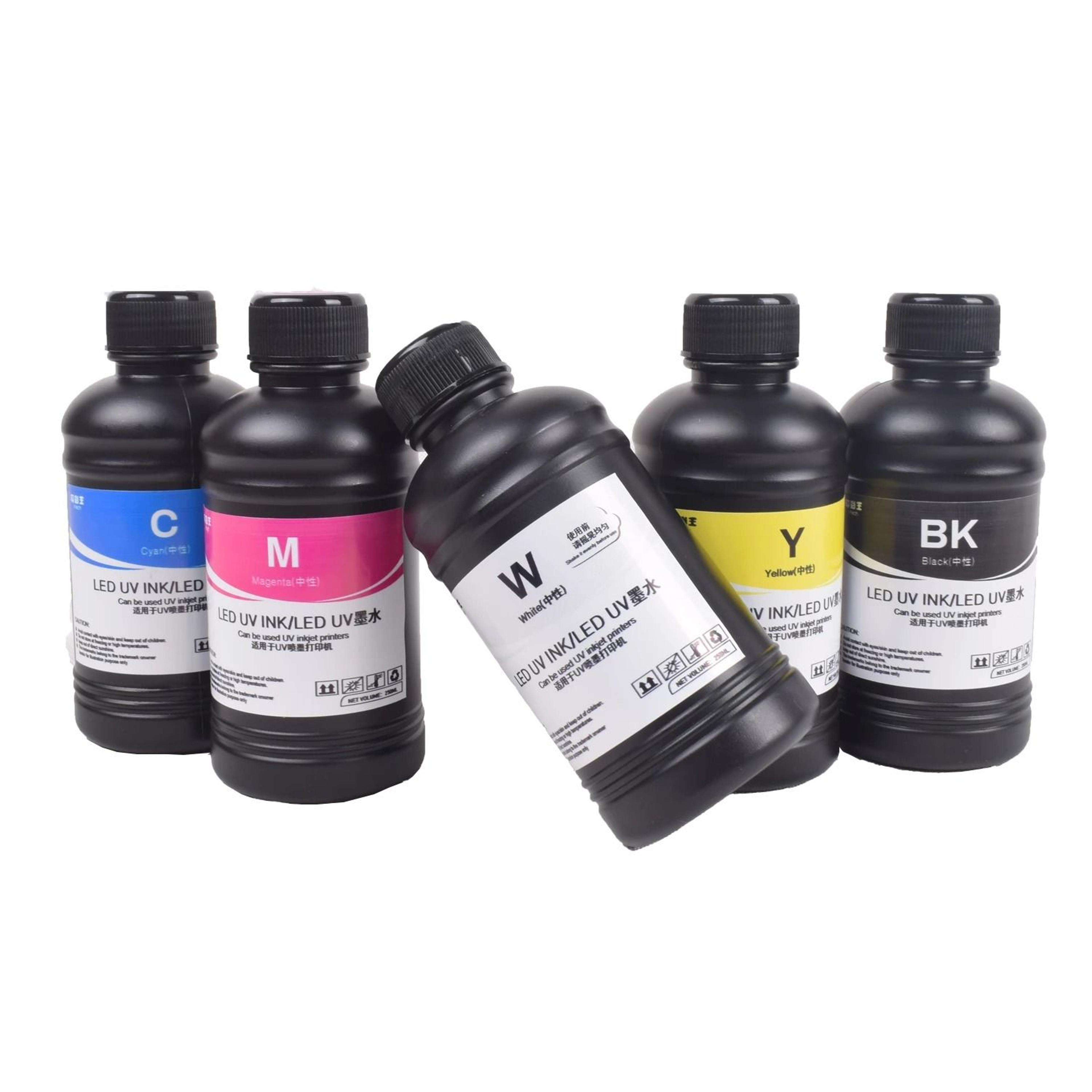 250ML Commercial UV Neutral  Soft Ink For EPSON R1390 L800 L1800 L805 XP600  TX800 UV Flatbed Print 2