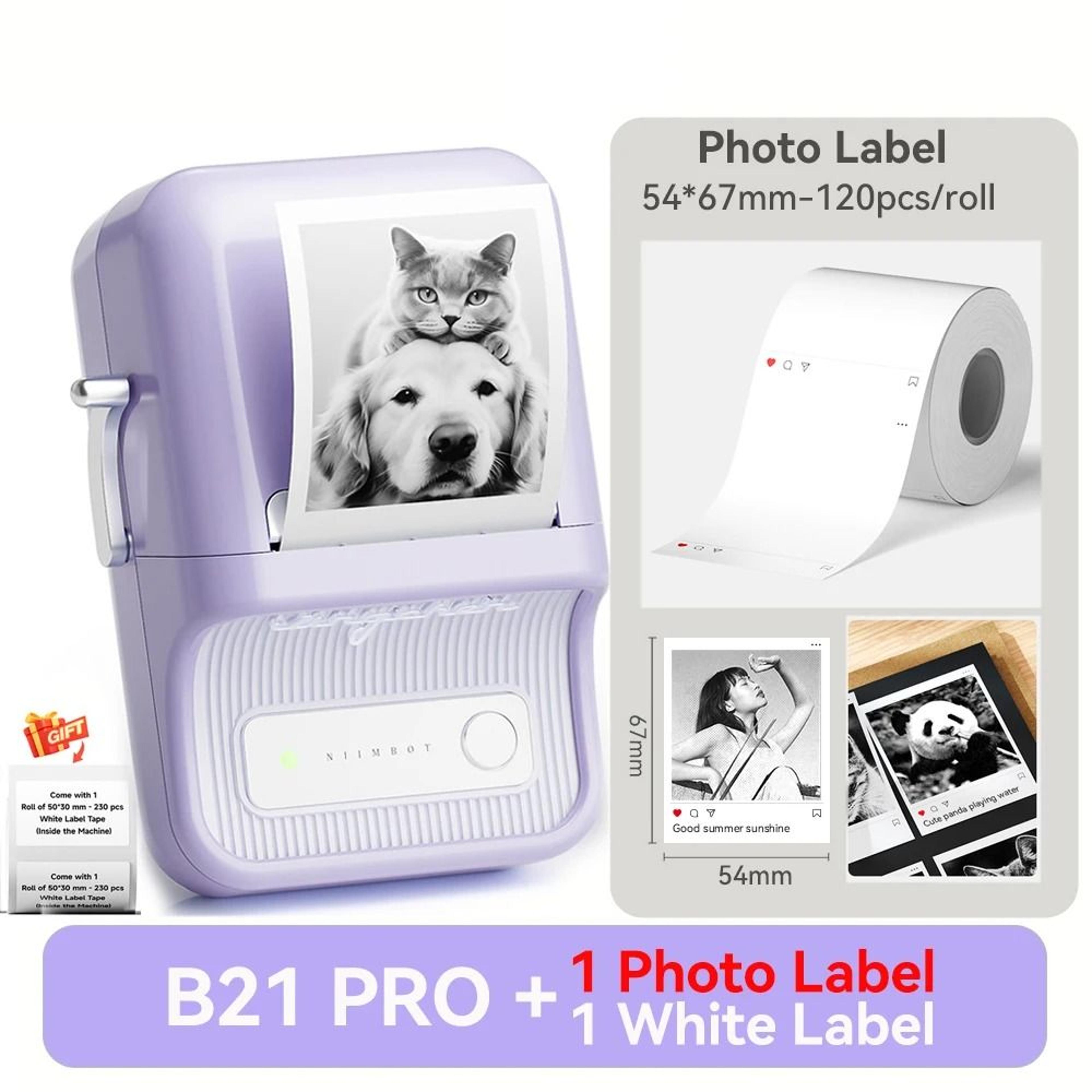 NIIMBOT B21 Pro Wireless Thermal Label Printer 300DPI 2050mm Print Width For Business Home  Office 8
