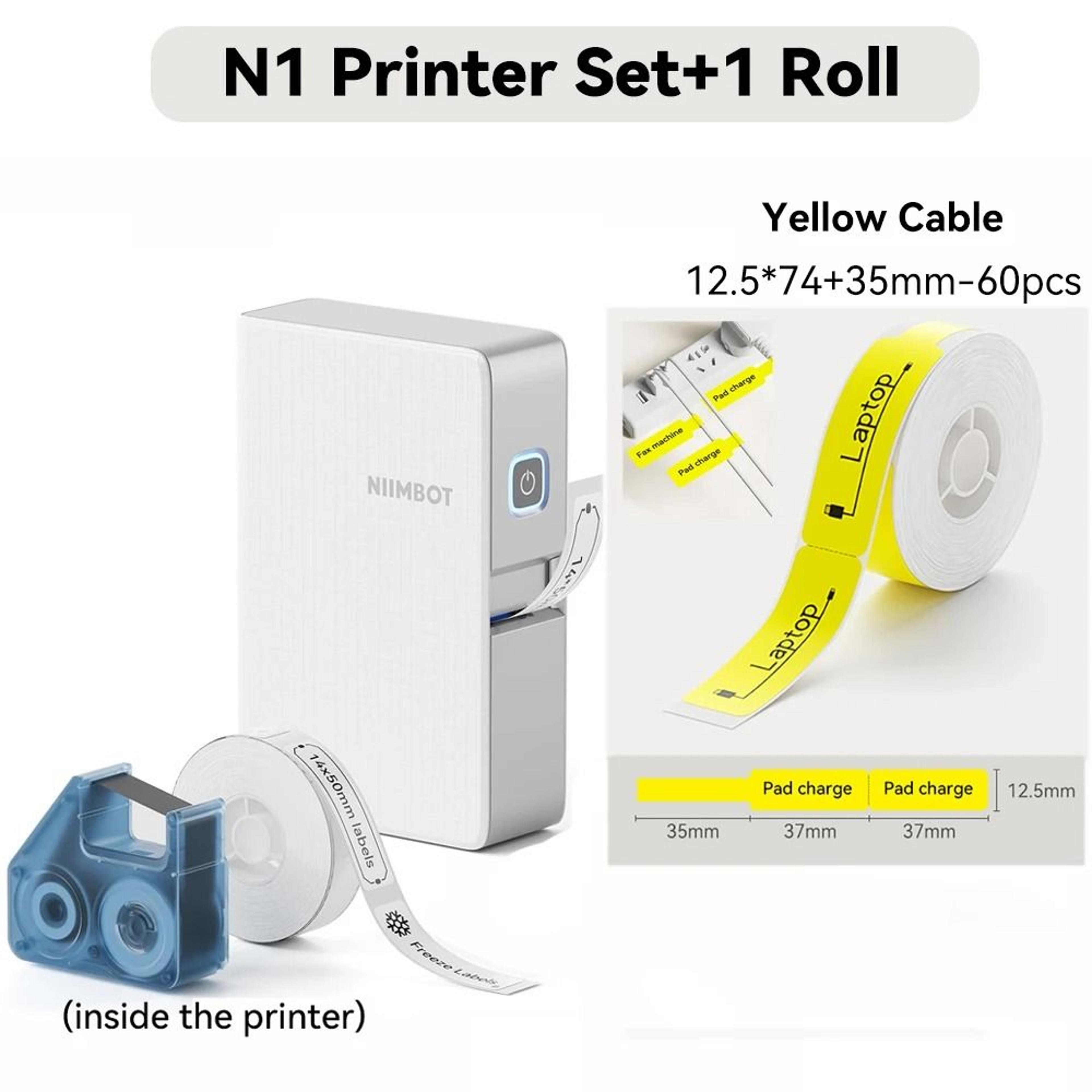 NIIMBOT N1  B18 Wireless Thermal Transfer Label Printer For Office Name Tags Switches  DIY Notes 9