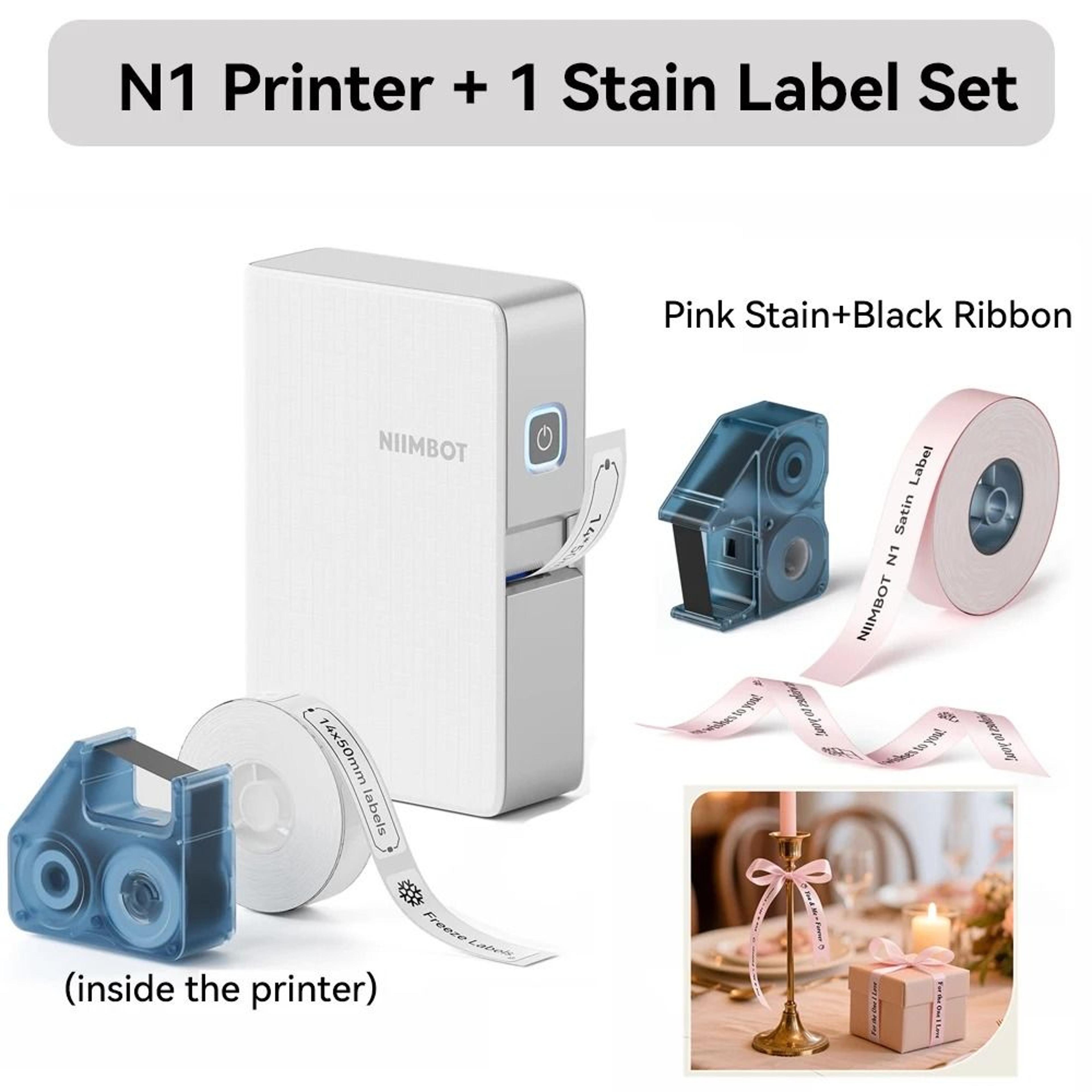 NIIMBOT N1  B18 Wireless Thermal Transfer Label Printer For Office Name Tags Switches  DIY Notes 19