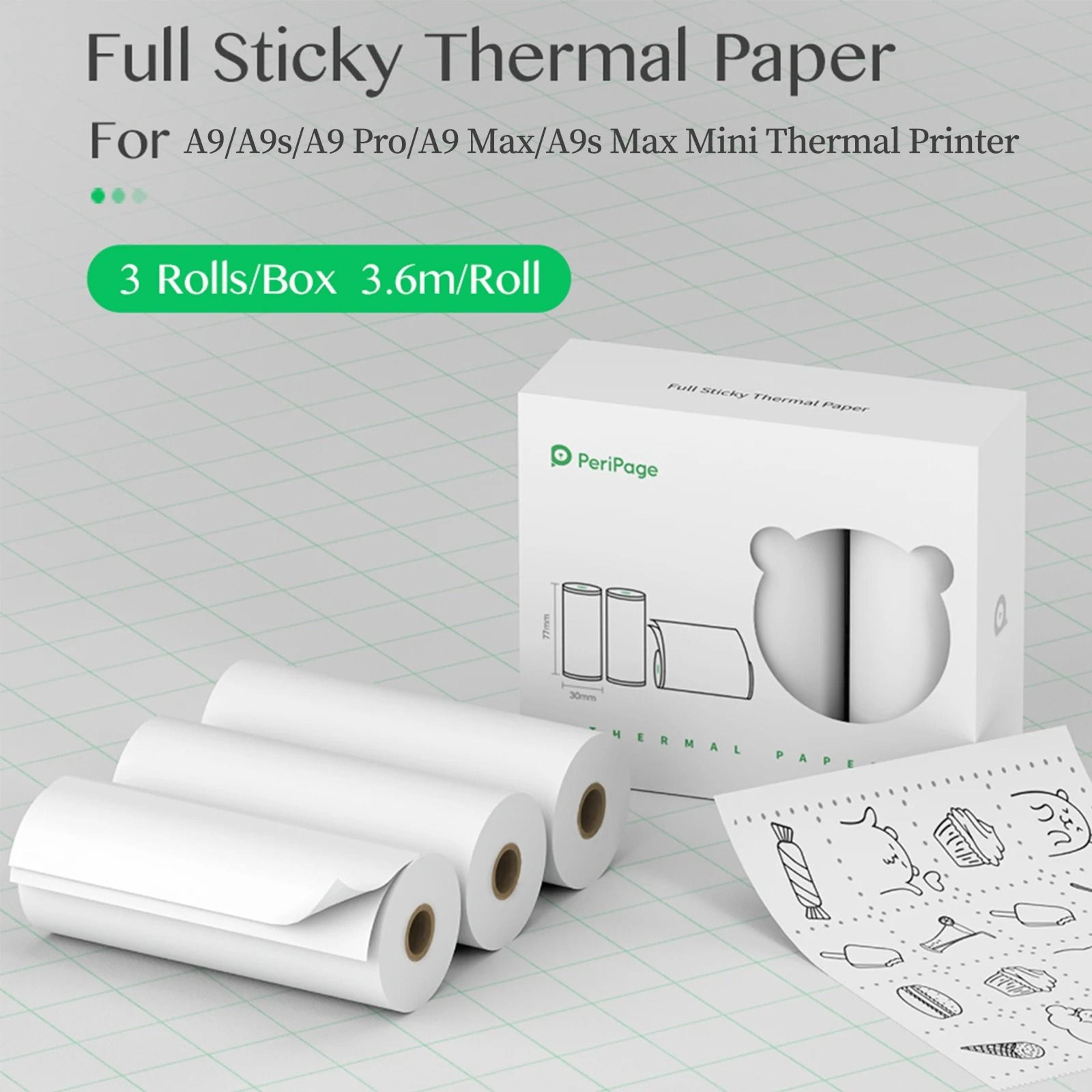 PeriPage BPAFree Thermal Paper Rolls 107mm 77mm  56mm NonAdhesive Receipts For PeriPage Printers 6