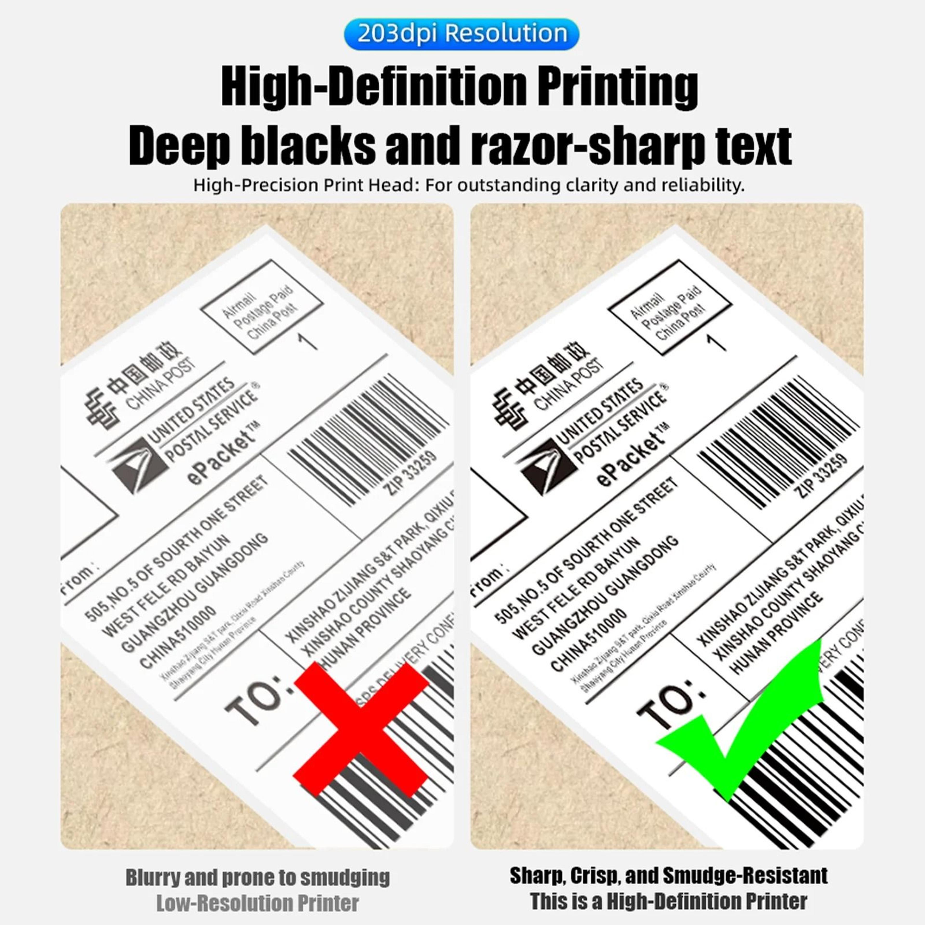 Wireless 4x6 Bluetooth Thermal Shipping Label Printer For IPhone Android Mac  Windows Small Busines 5