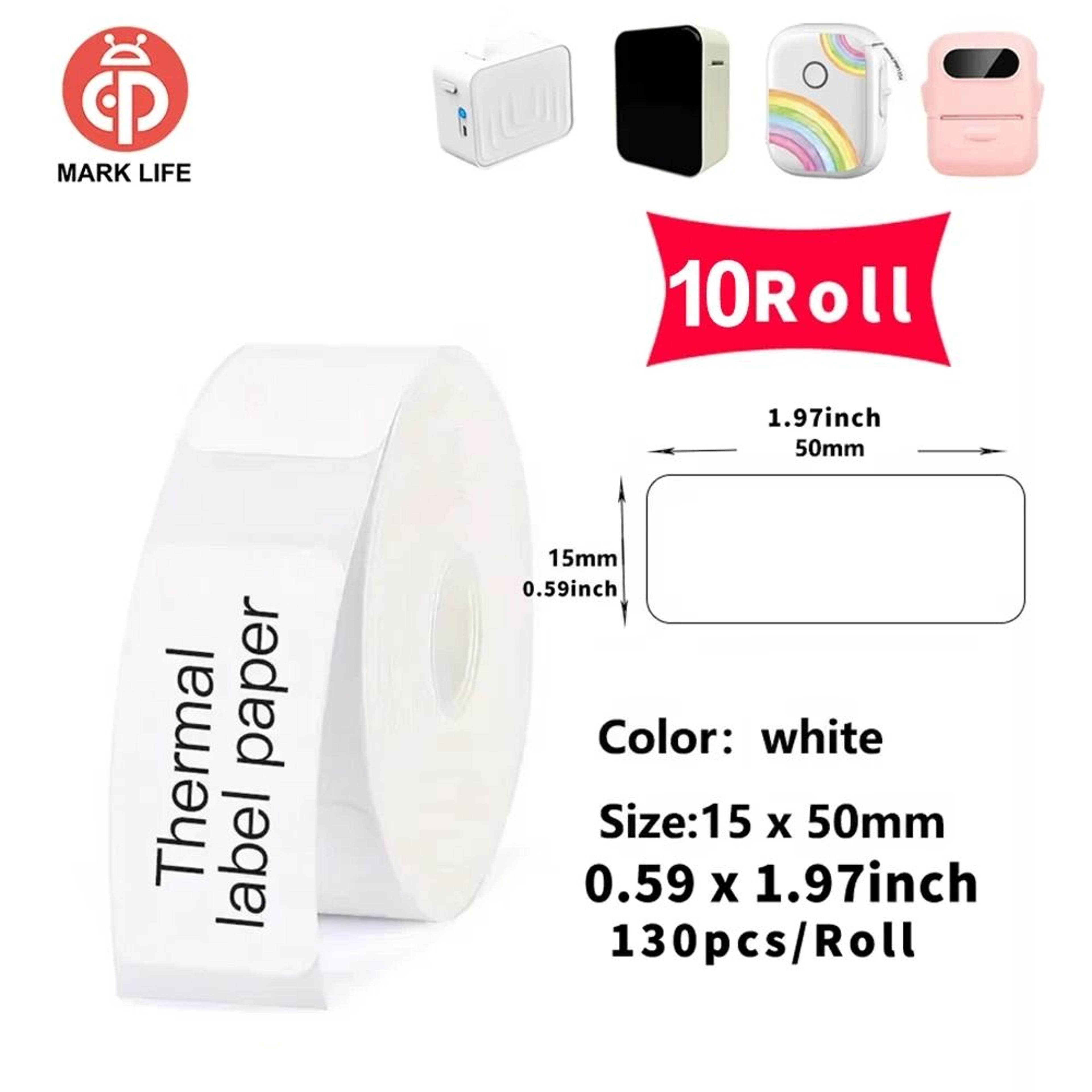 Marklife Thermal Labels Paper Roll SelfAdhesive Stickers For P15 P12 M1  P50 Mini Printers 19
