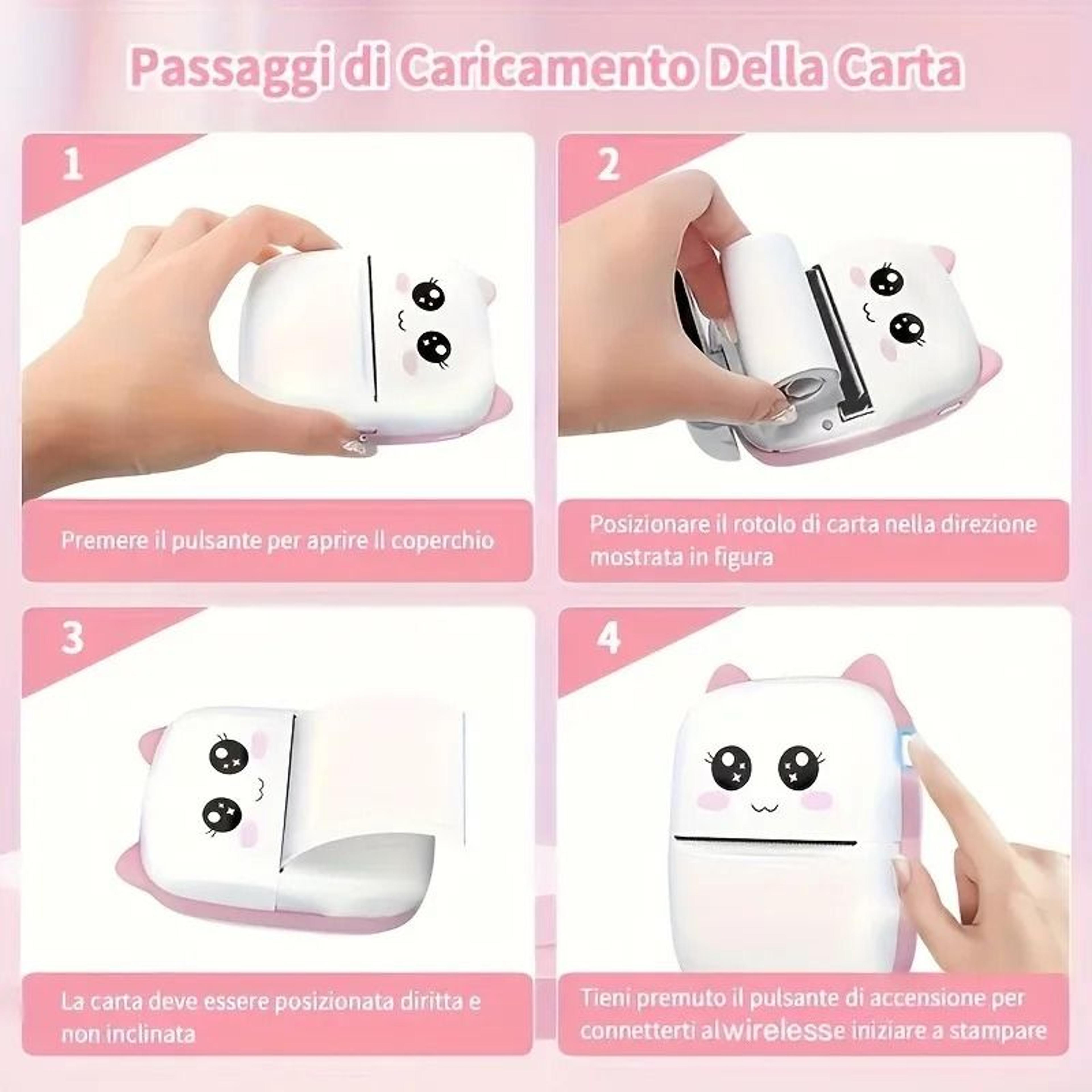 Portable Mini Thermal Printer HD Picture Label Receipt  Note Maker For Home  Office Gift 3