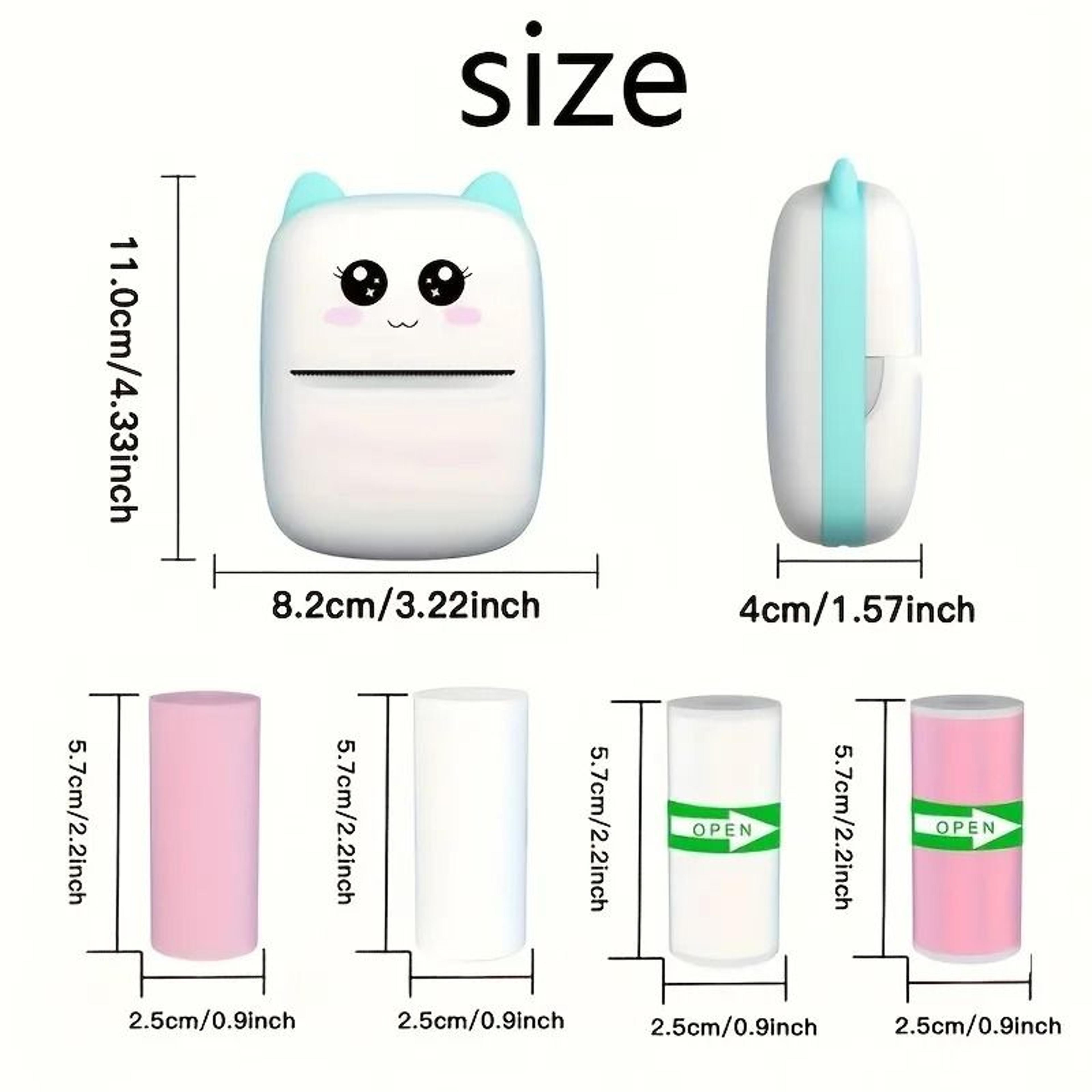 Portable Mini Thermal Printer HD Picture Label Receipt  Note Maker For Home  Office Gift 2