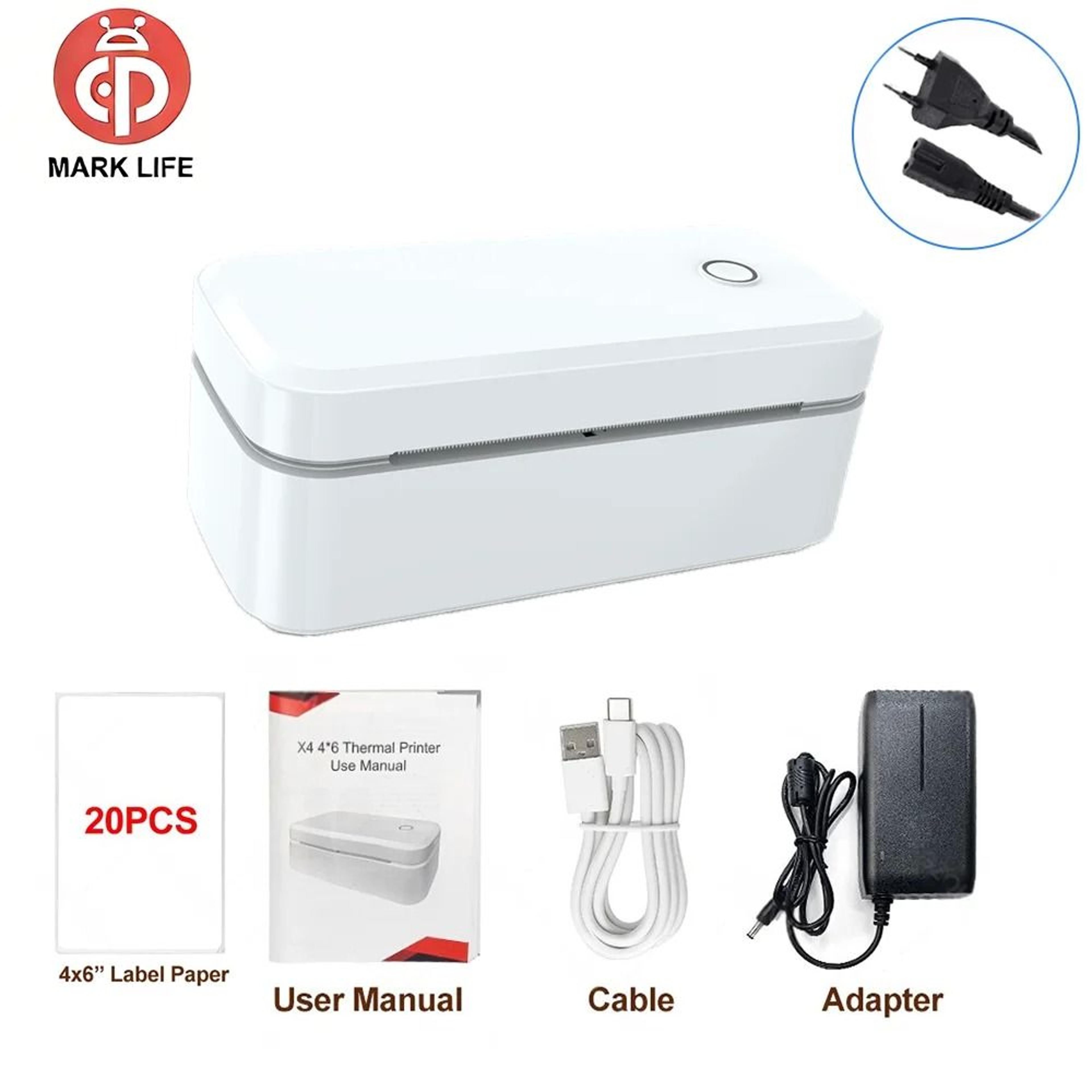 Marklife X4 Wireless Bluetooth 4x6 Thermal Shipping Label Printer For Small Business  ECommerce Pac 7