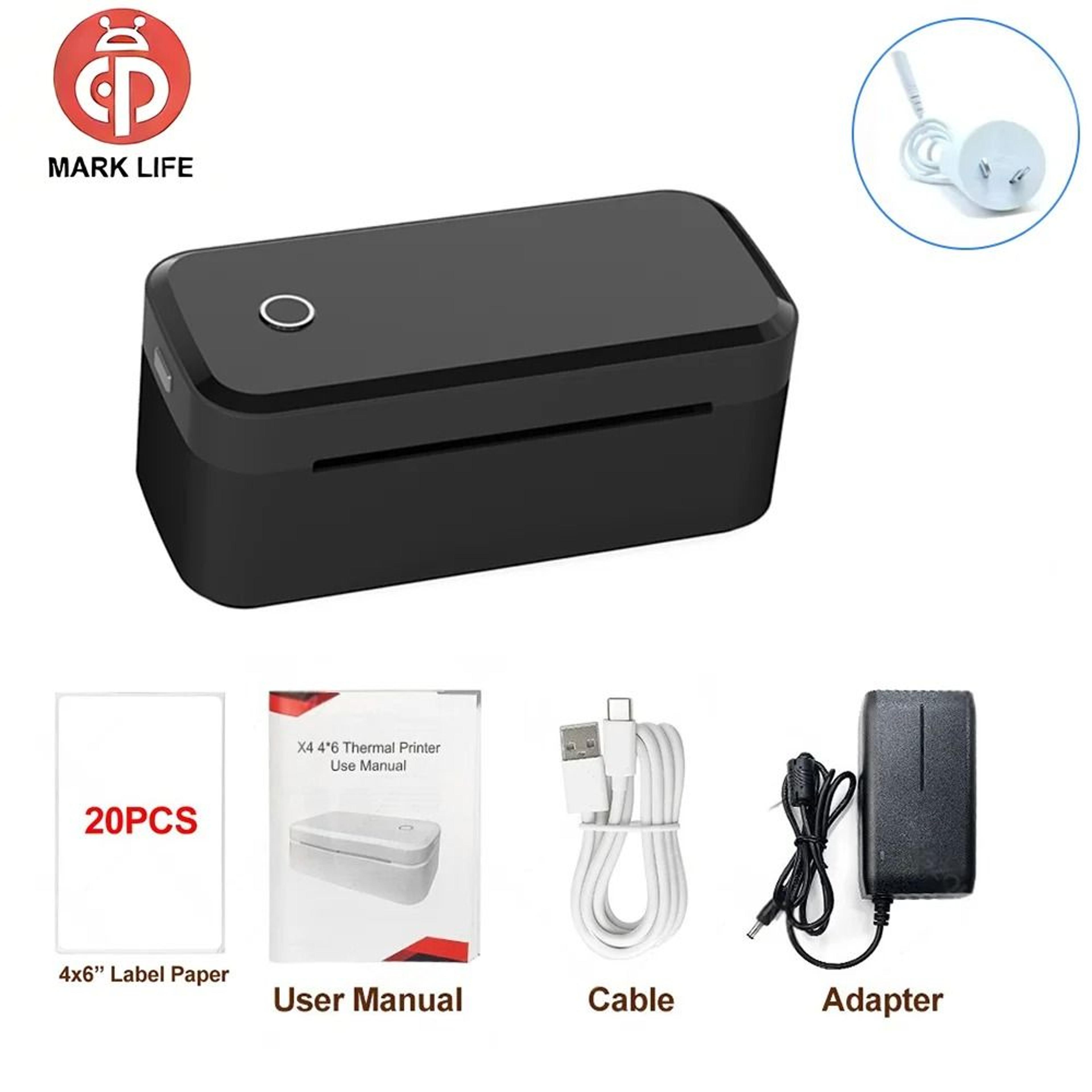 Marklife X4 Wireless Bluetooth 4x6 Thermal Shipping Label Printer For Small Business  ECommerce Pac 12
